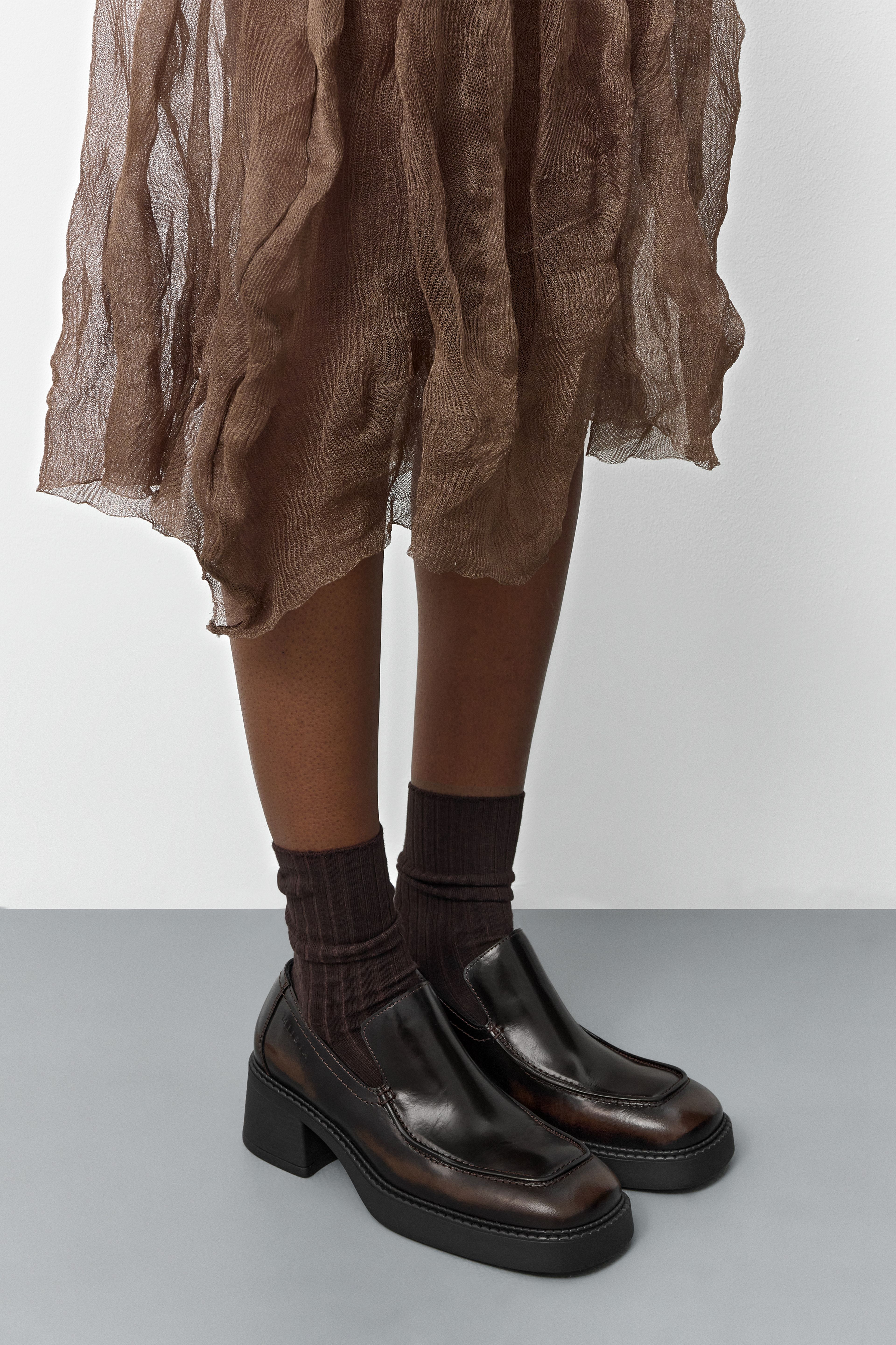 Karion Brushed Brown Loafers | Miista | Designed & Handmade in Europe