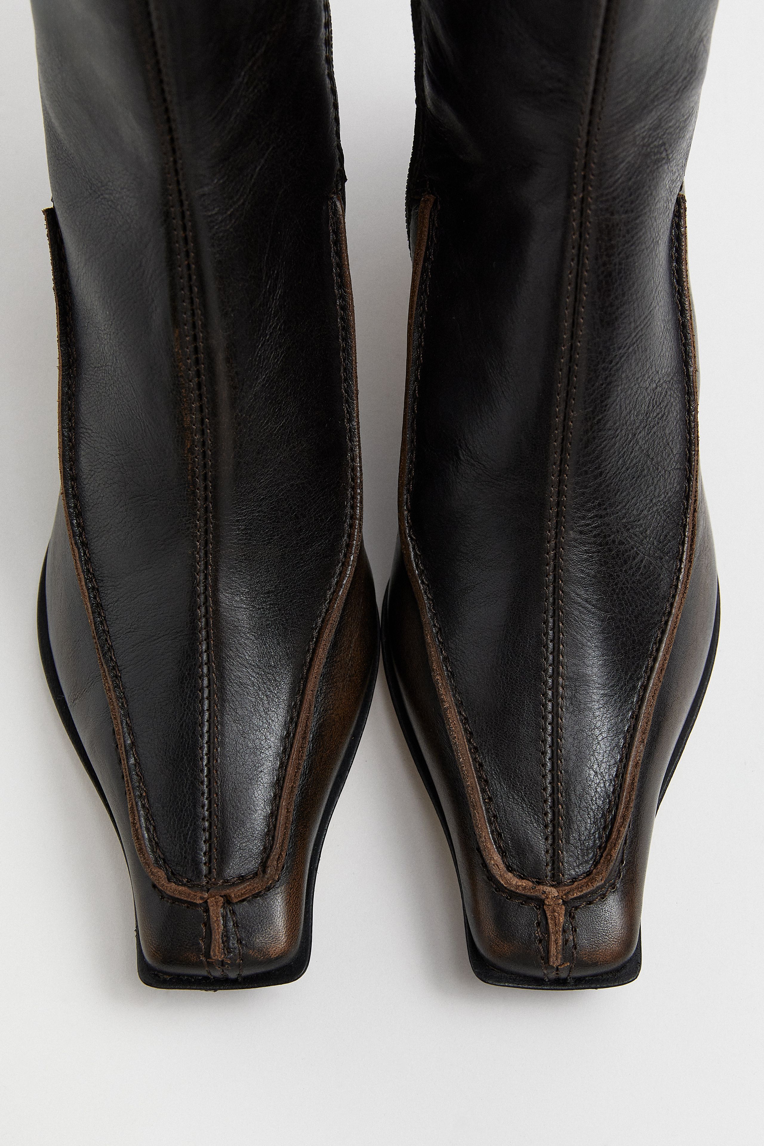 Sallie Boots - Brown Brushed Leather | Miista