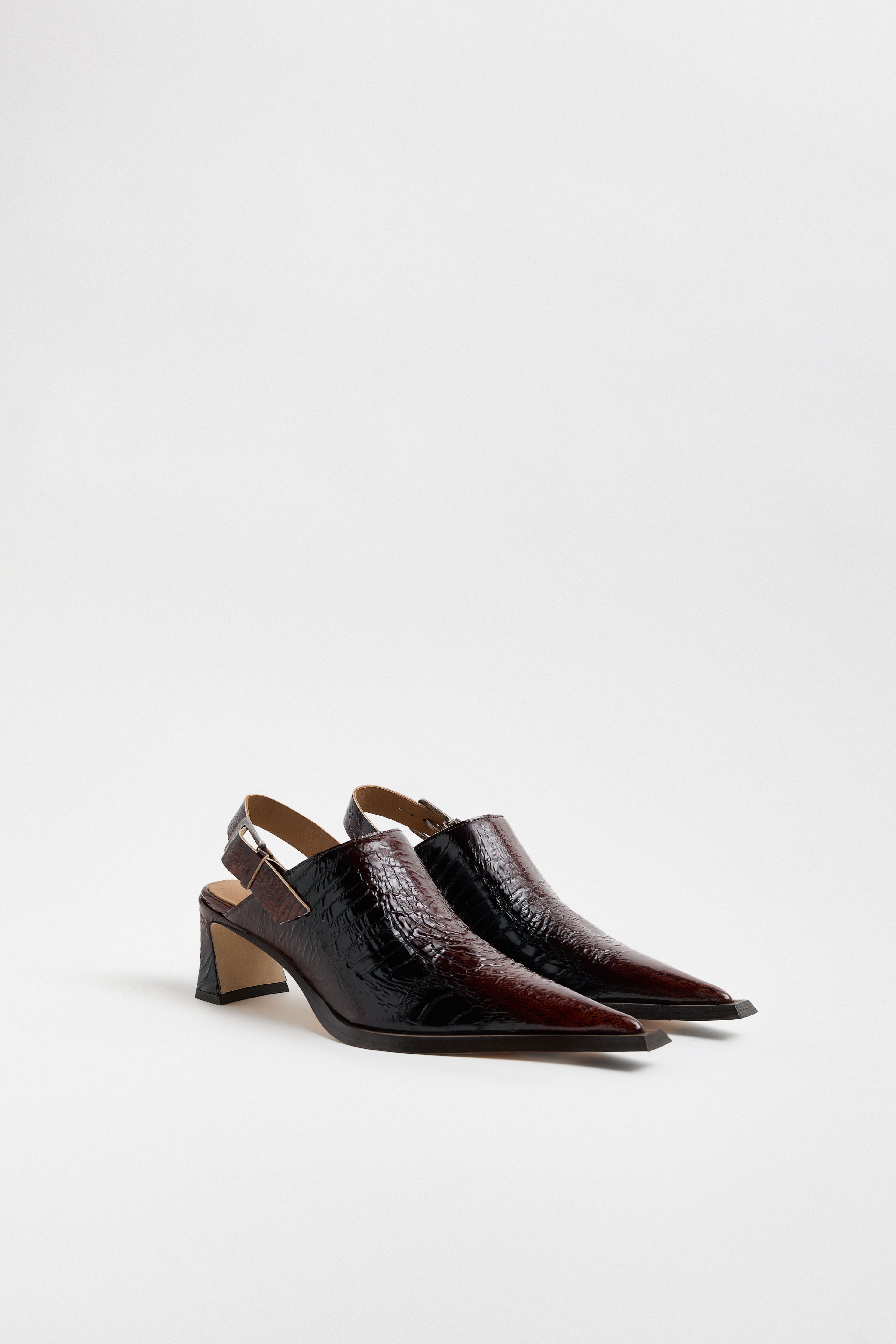 Inma Brown Snake Buckled Mules | Miista | Designed & Handmade in Europe