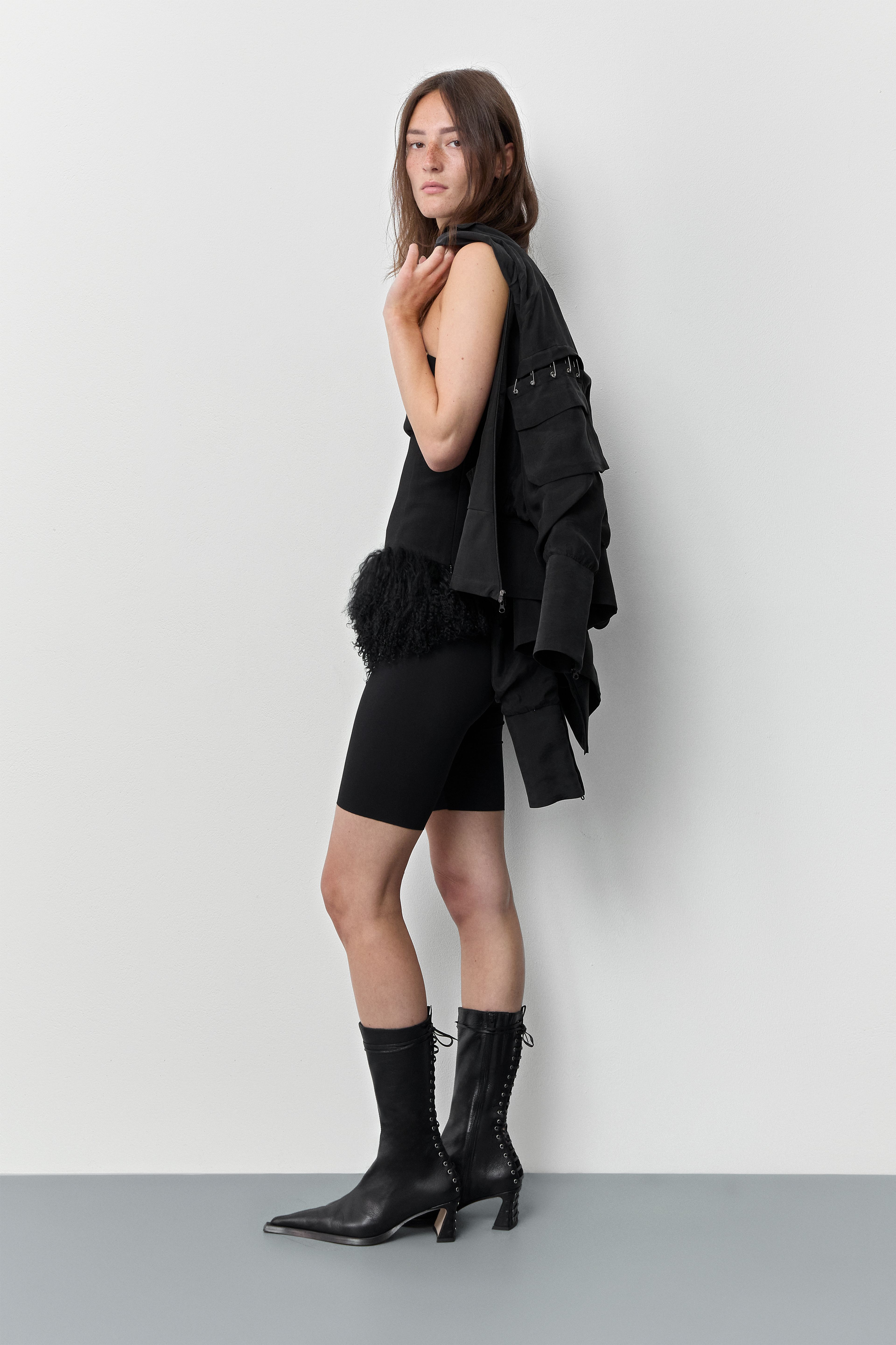 Chela Black Pony Knit Accessory  | Miista | Designed & Handmade in Europe