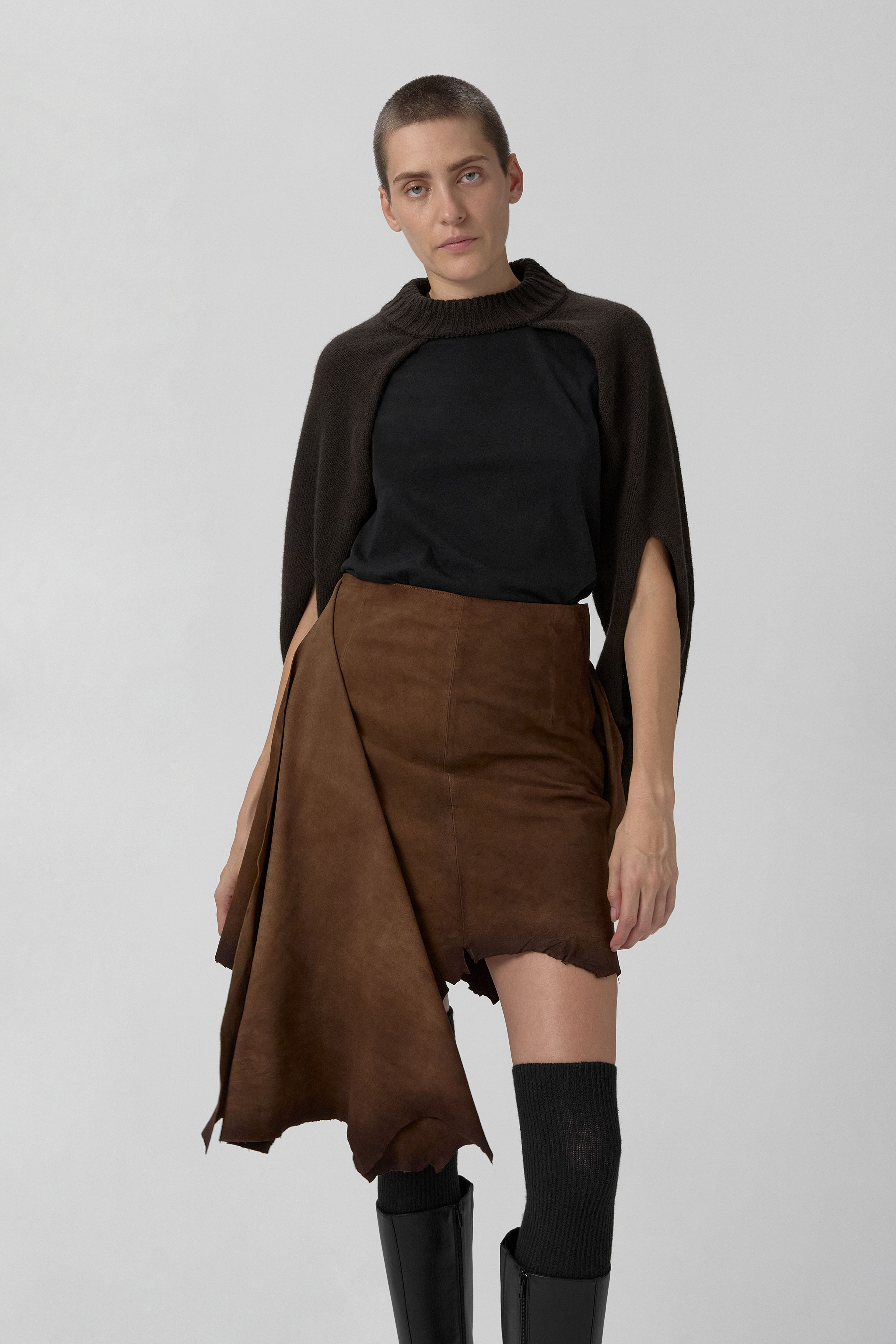 Lupe Wrapped Leather Skirt | Miista | Designed & Handmade in Europe