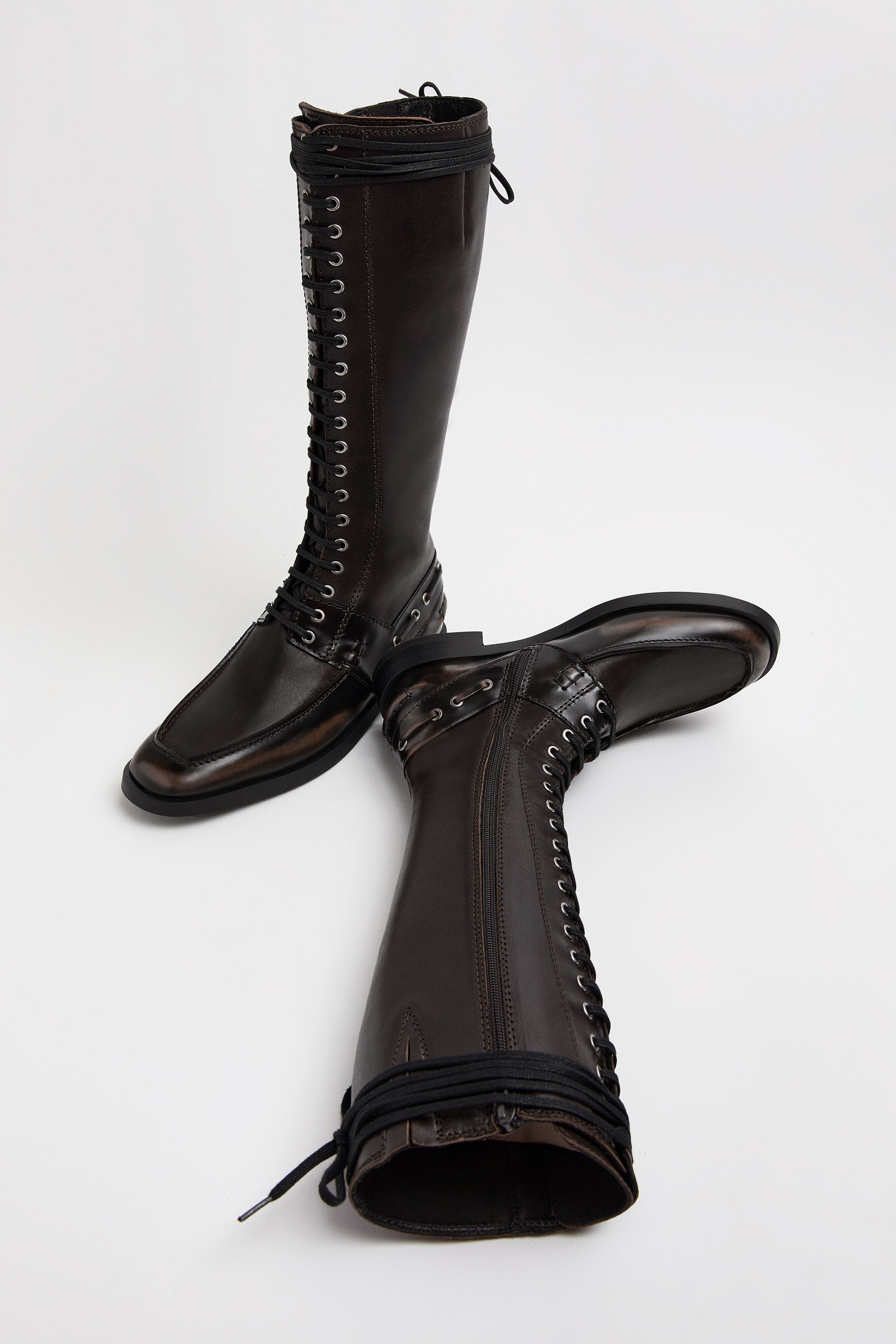 Liesbeth Boots - Brown Brush Off Leather | Miista | Designed & Handmade in Europe