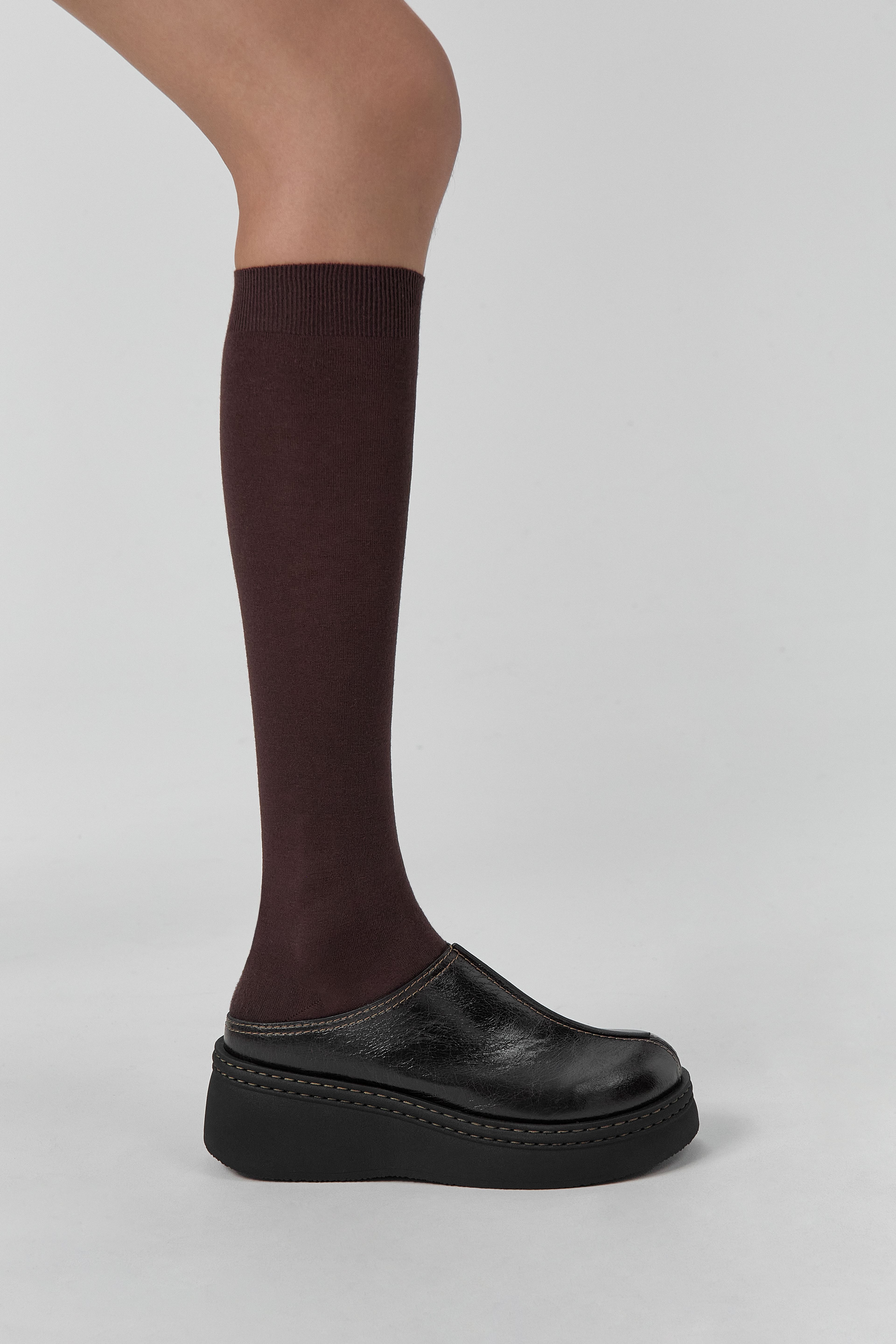 Mego Mules - Dark Brown Shiny Leather | Miista | Designed & Handmade in Europe