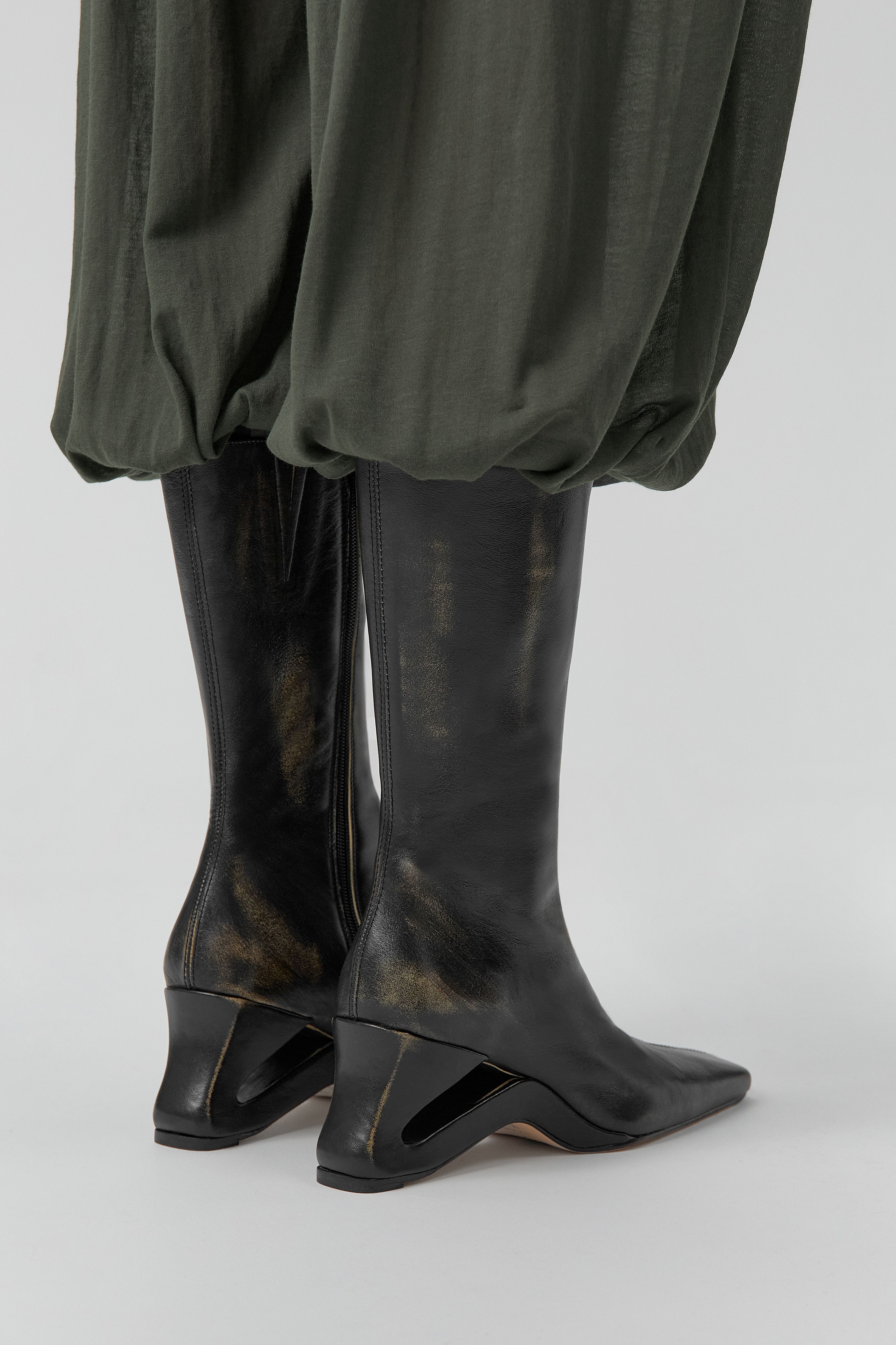 Sulay Boots - Black Brush Off Leather | Miista | Designed & Handmade in Europe