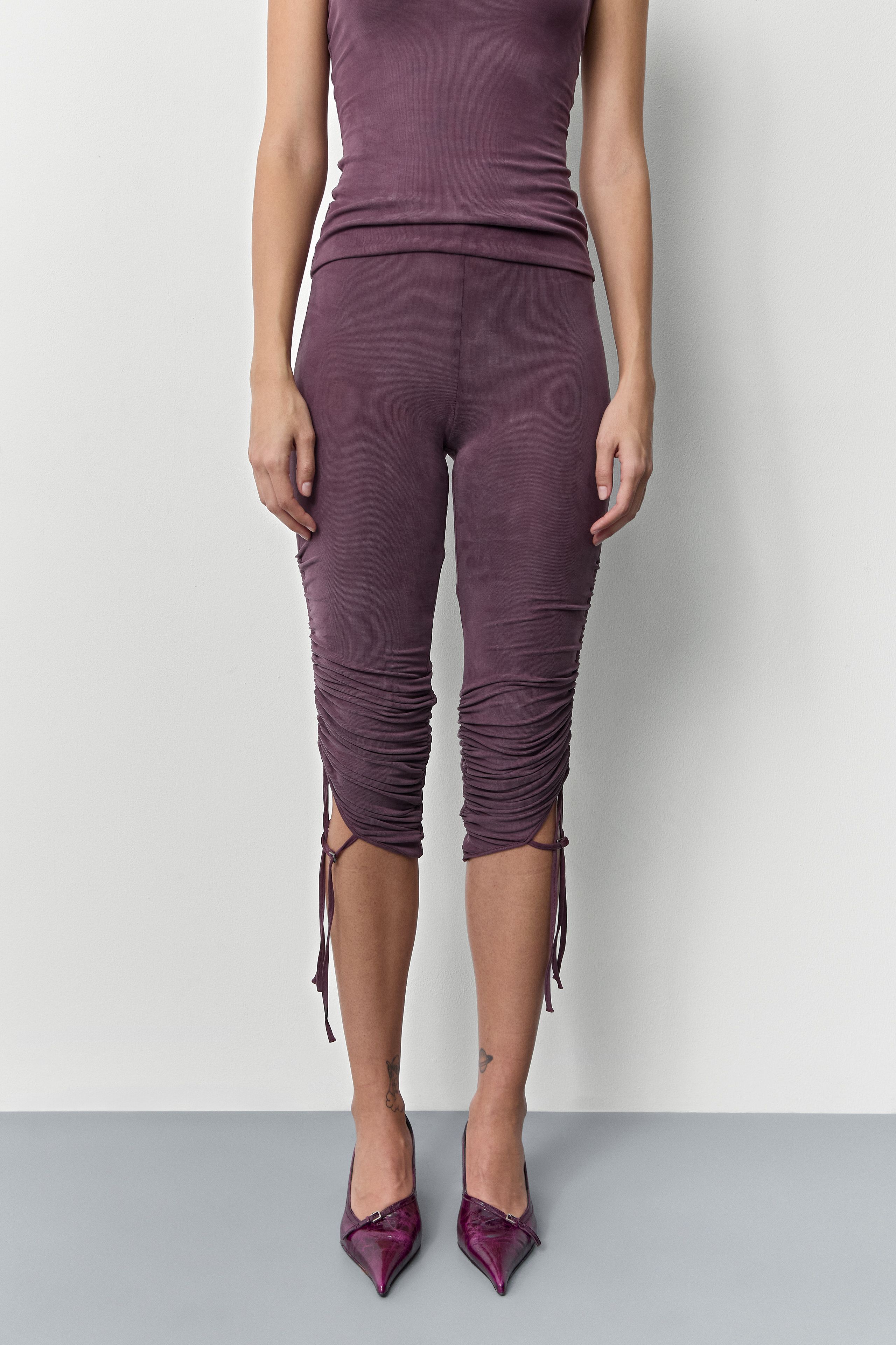 Malina Capri - Fig Ribbed Cupro | Miista
