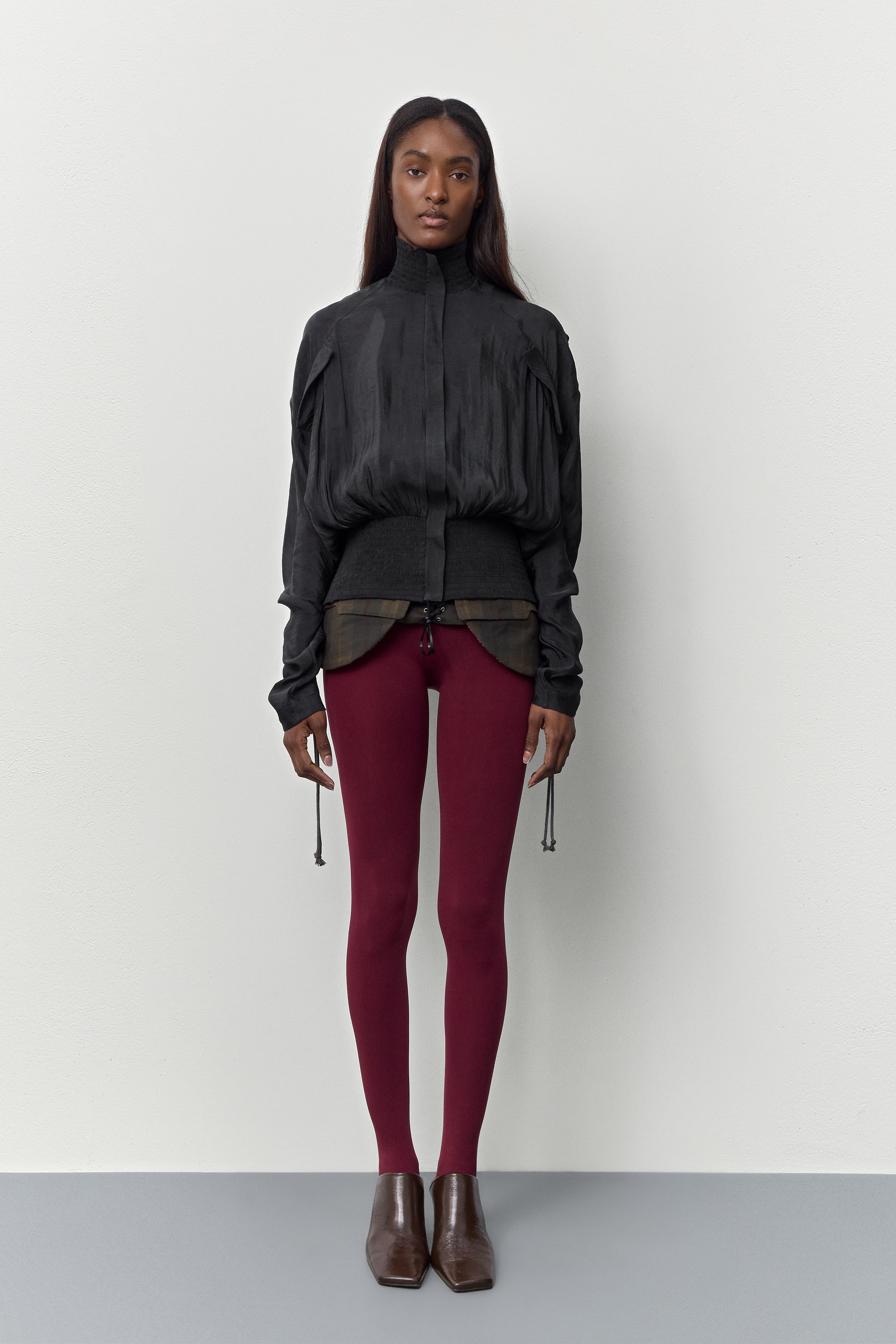 Mylla Jacket - Washed Black Satin | Miista