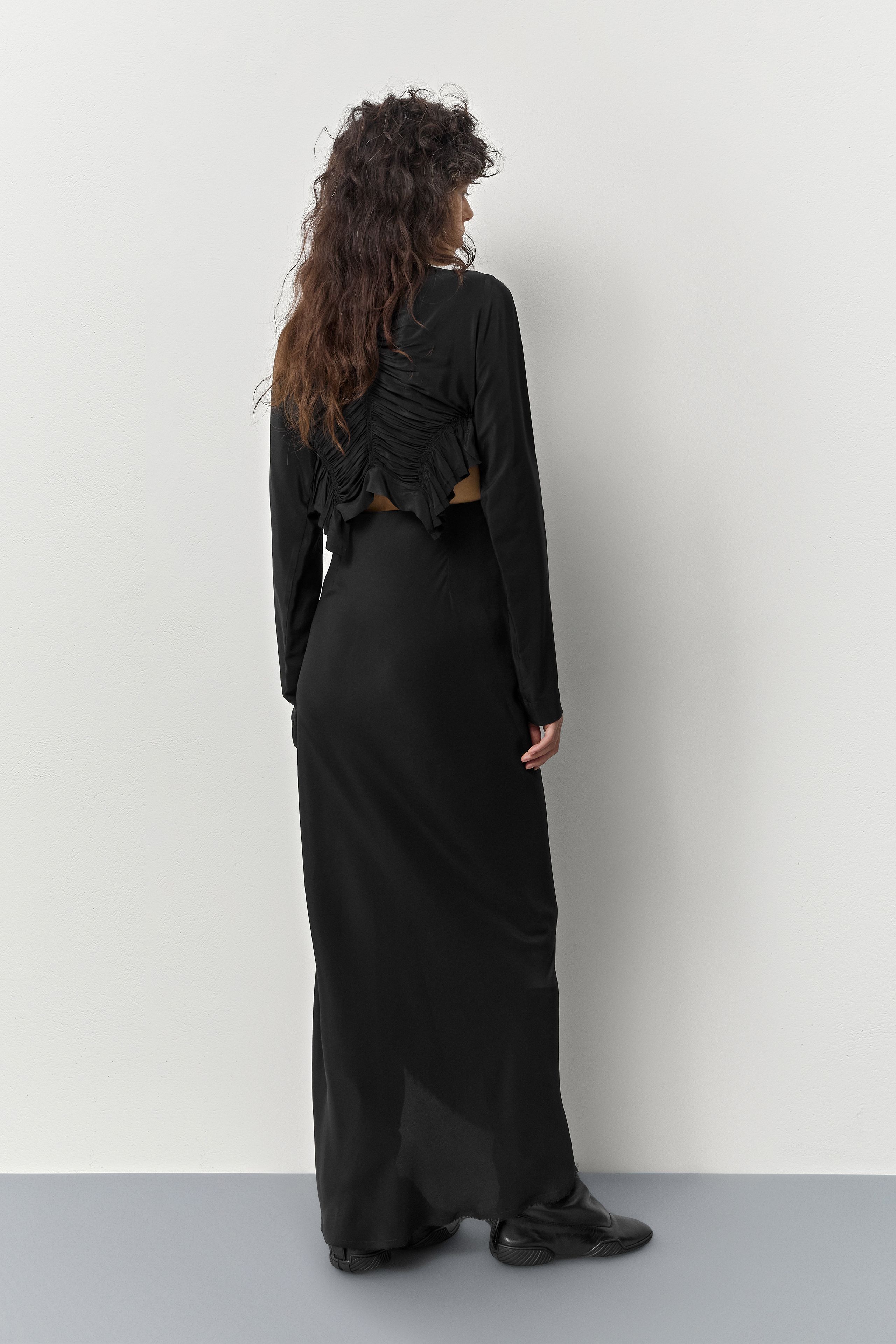 定価1.8万円✨️separated skirt combination ブラック Ze Skirt - Black Silk Blend | Miista