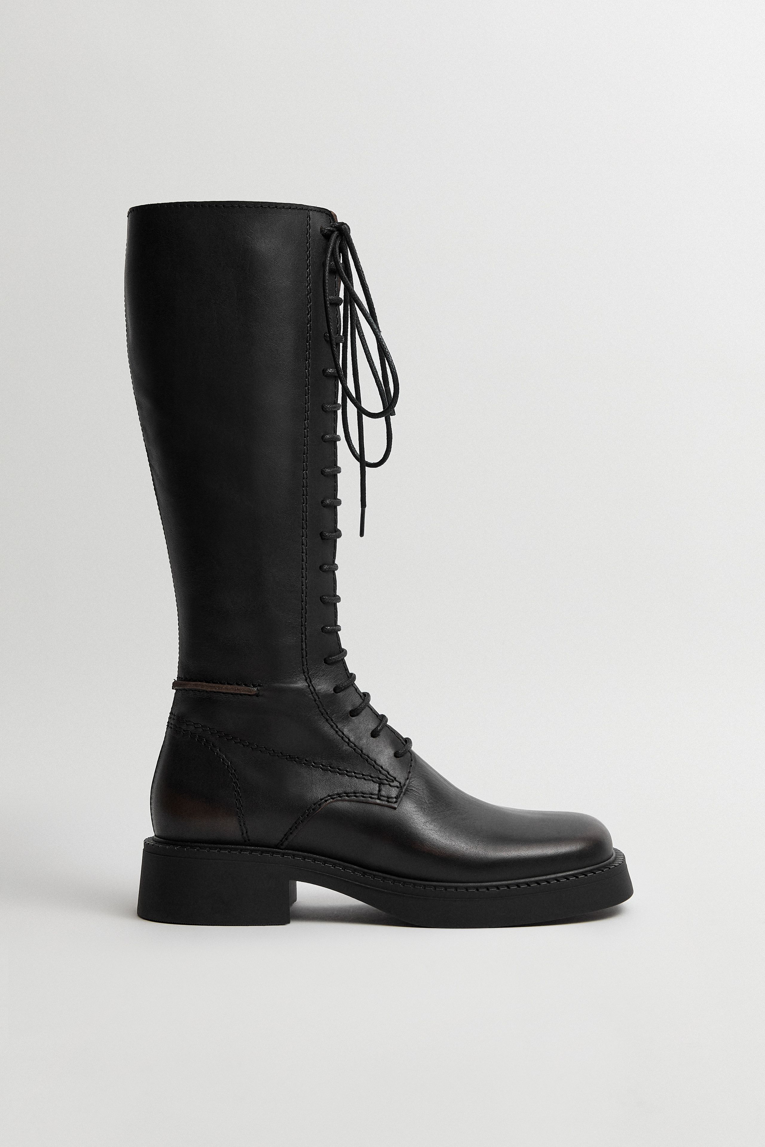 Abrama Brushed Brown Tall Boots | Miista | Designed & Handmade in Europe