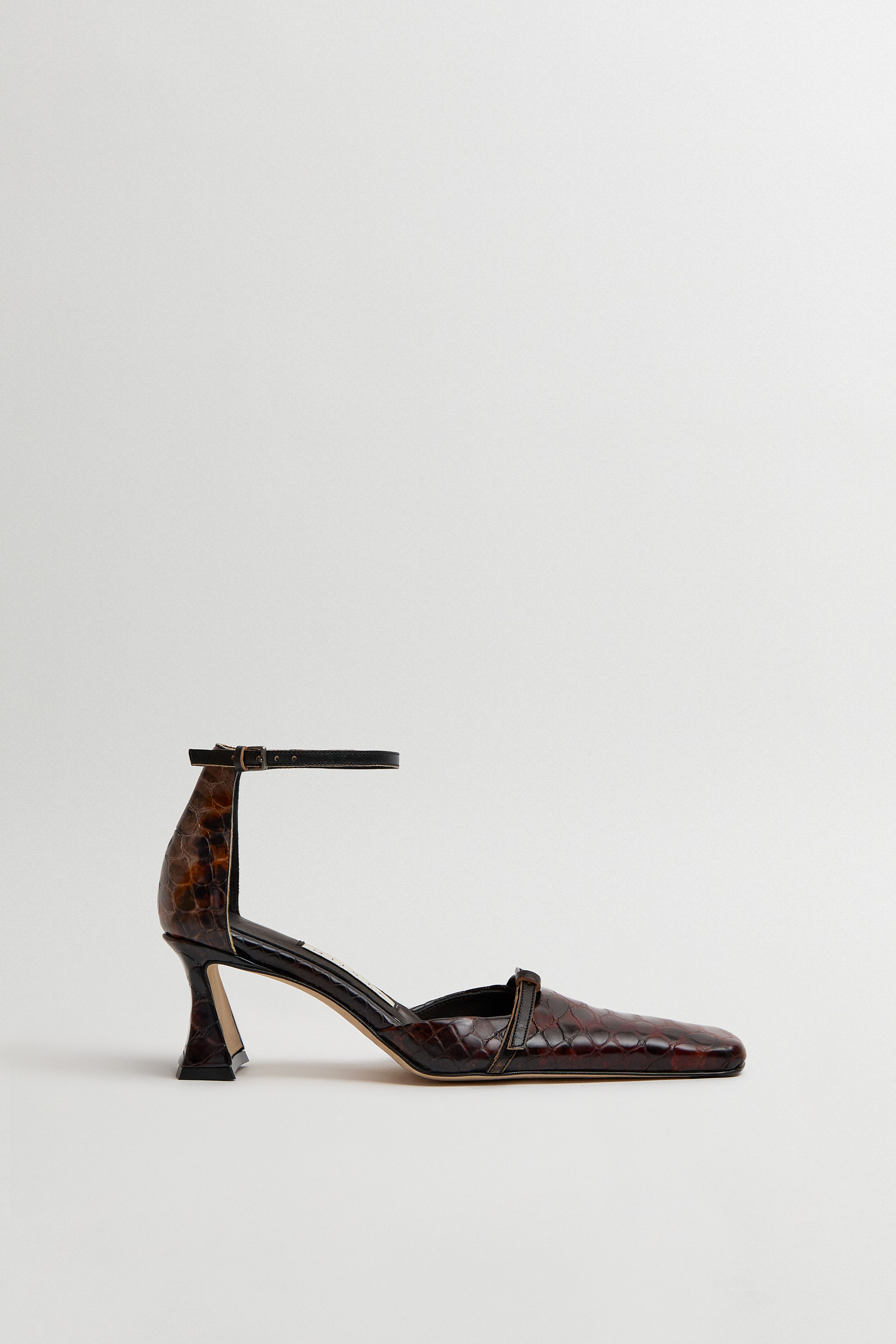 Agna Courts - Tan Snake Embossed Leather | Miista | Designed & Handmade in Europe