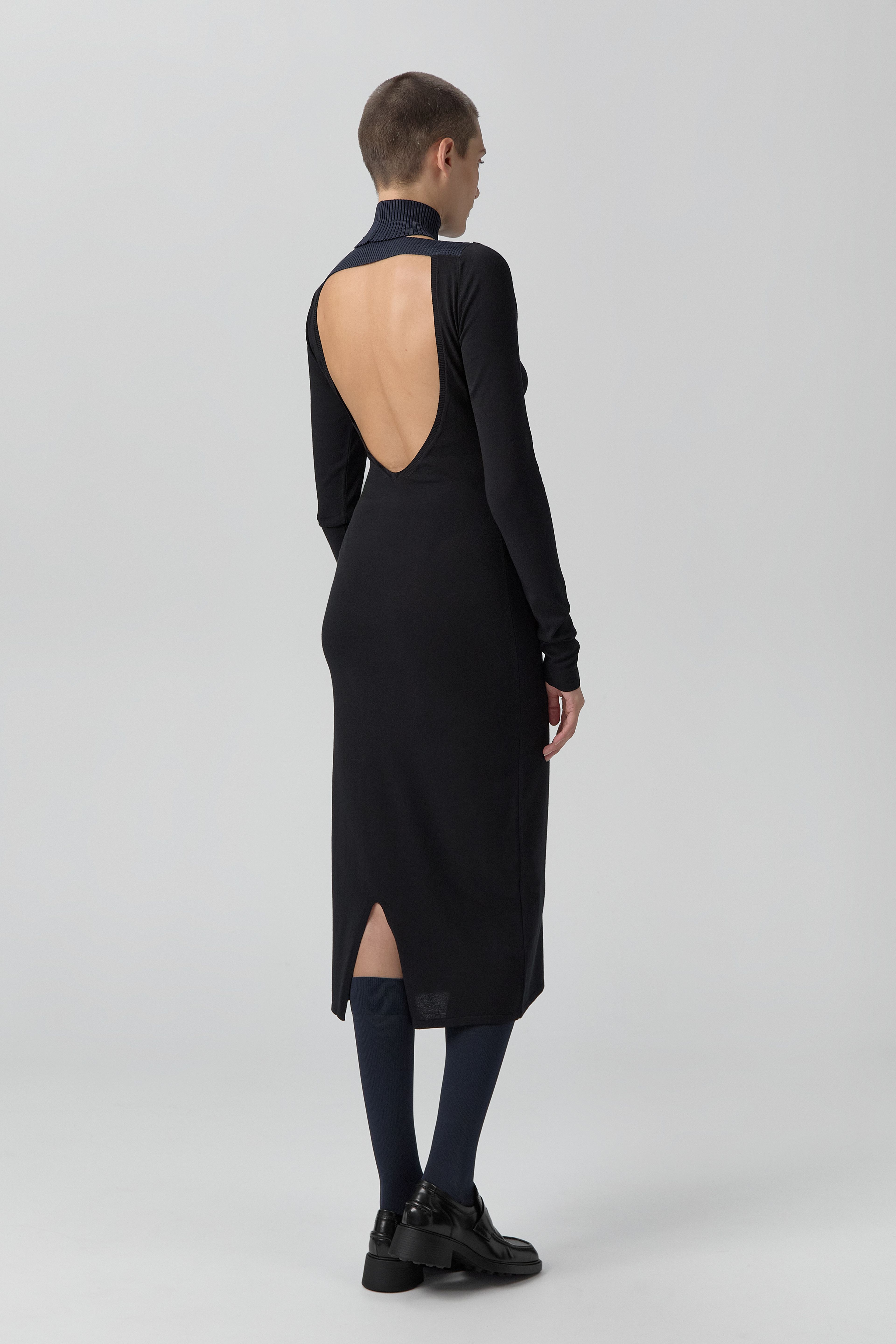 Marina Dress -  Black Extra Fine Merino Knit | Miista | Designed & Handmade in Europe