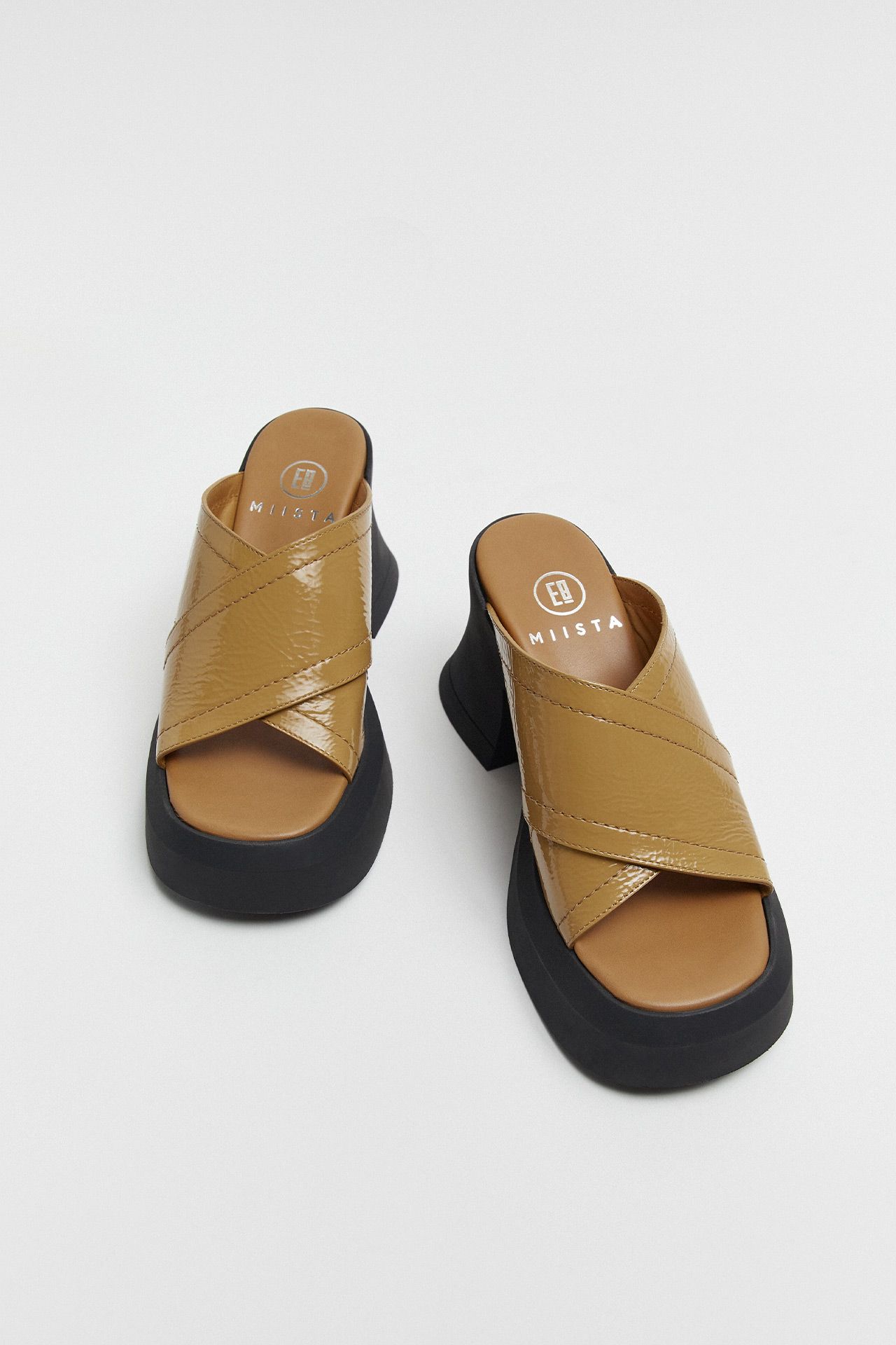 Raissa Beige Mule Sandals | Miista