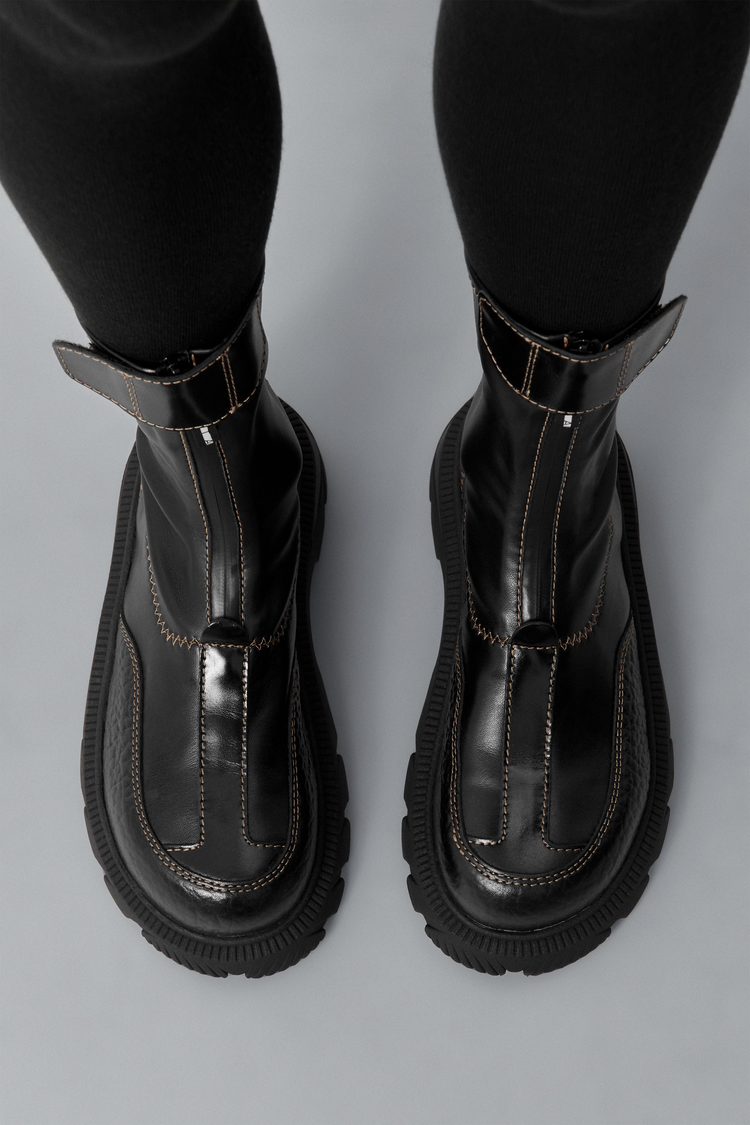 Danica Black/Beige Ankle Boots | Miista | Designed & Handmade in Europe