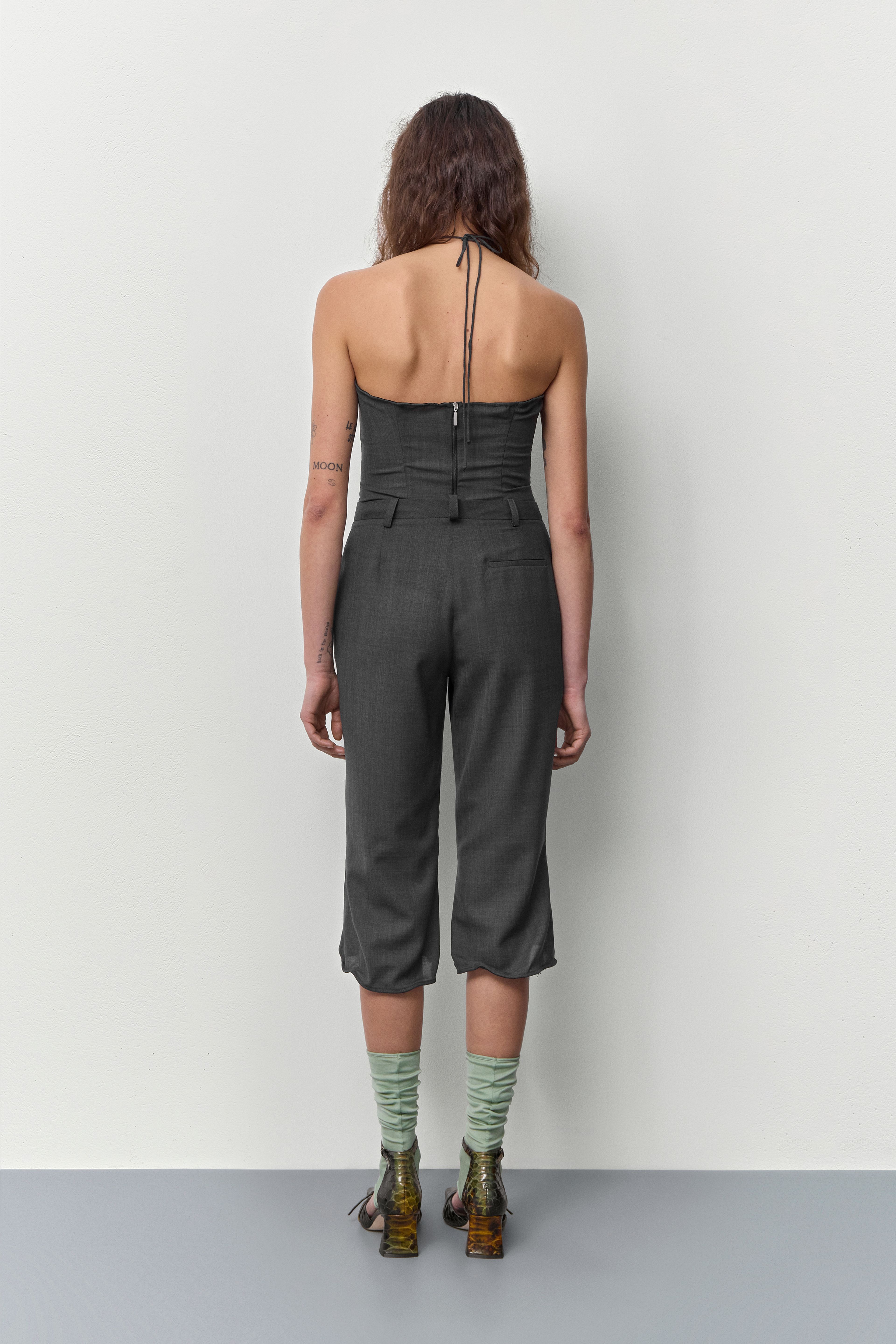 Shae Cement Grey Top | Miista | Designed & Handmade in Europe