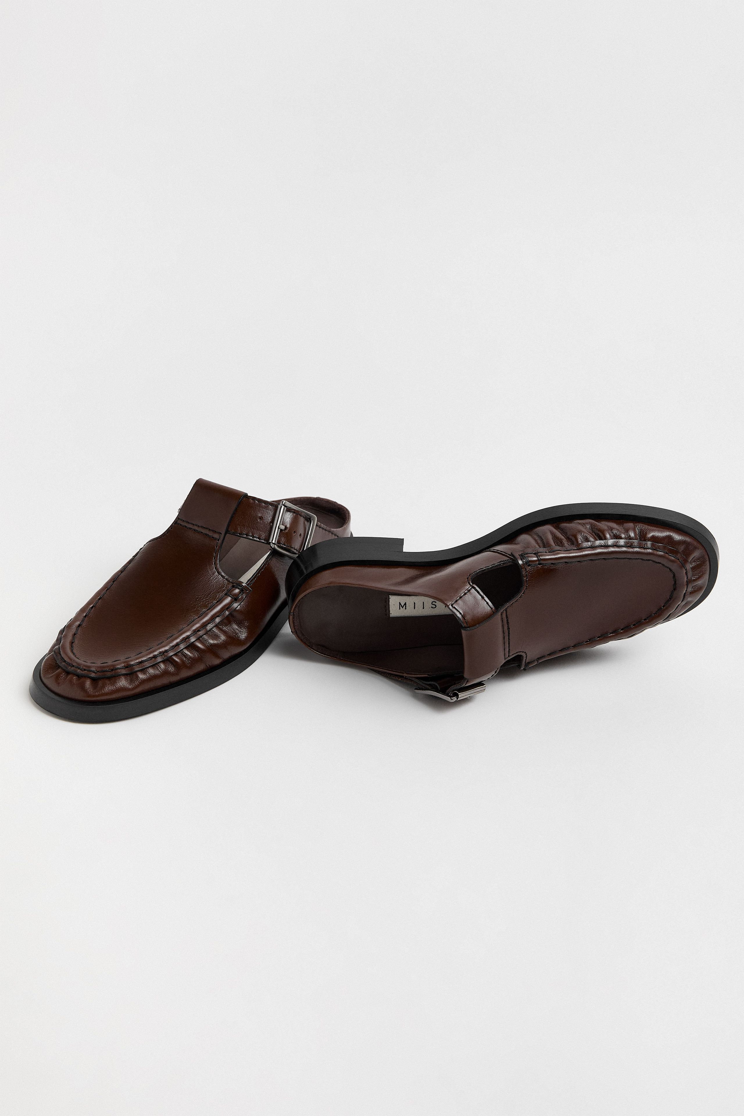 Gianna Mules - Brown Shiny Leather | Miista