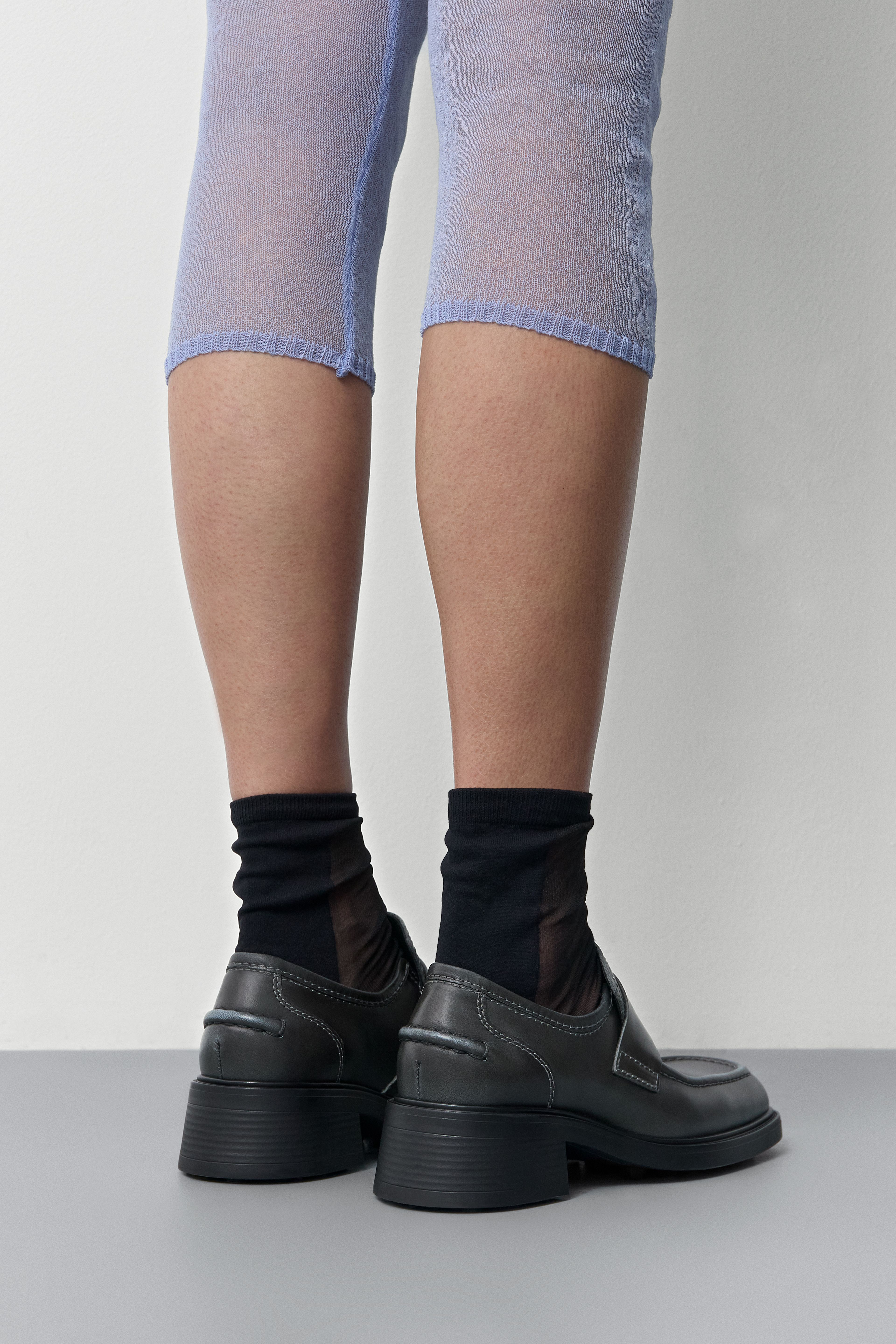 Amelia Brushed Light Blue Penny Loafers | Miista | Designed & Handmade in Europe