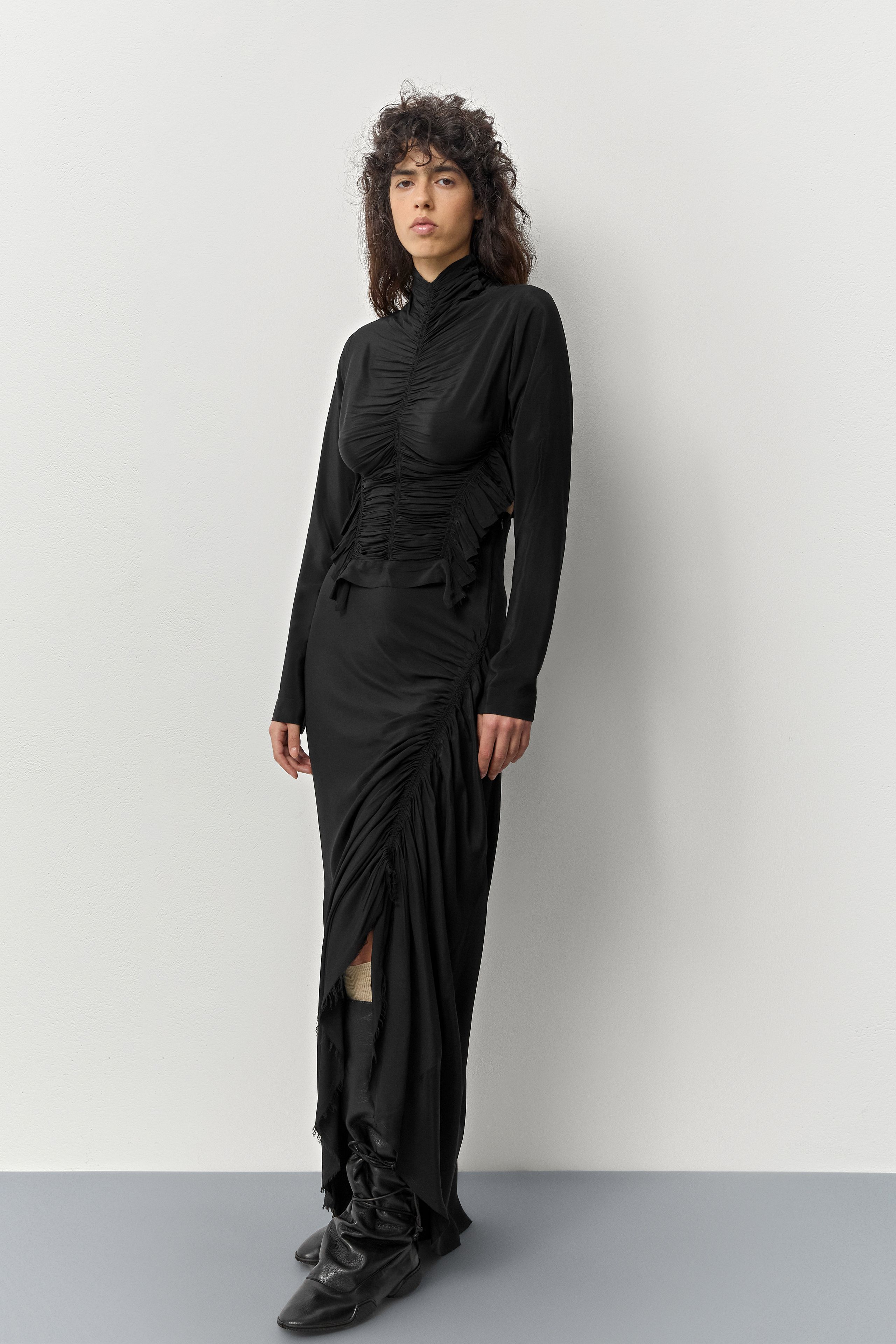 Nikolina Boots - Black Leather | Miista