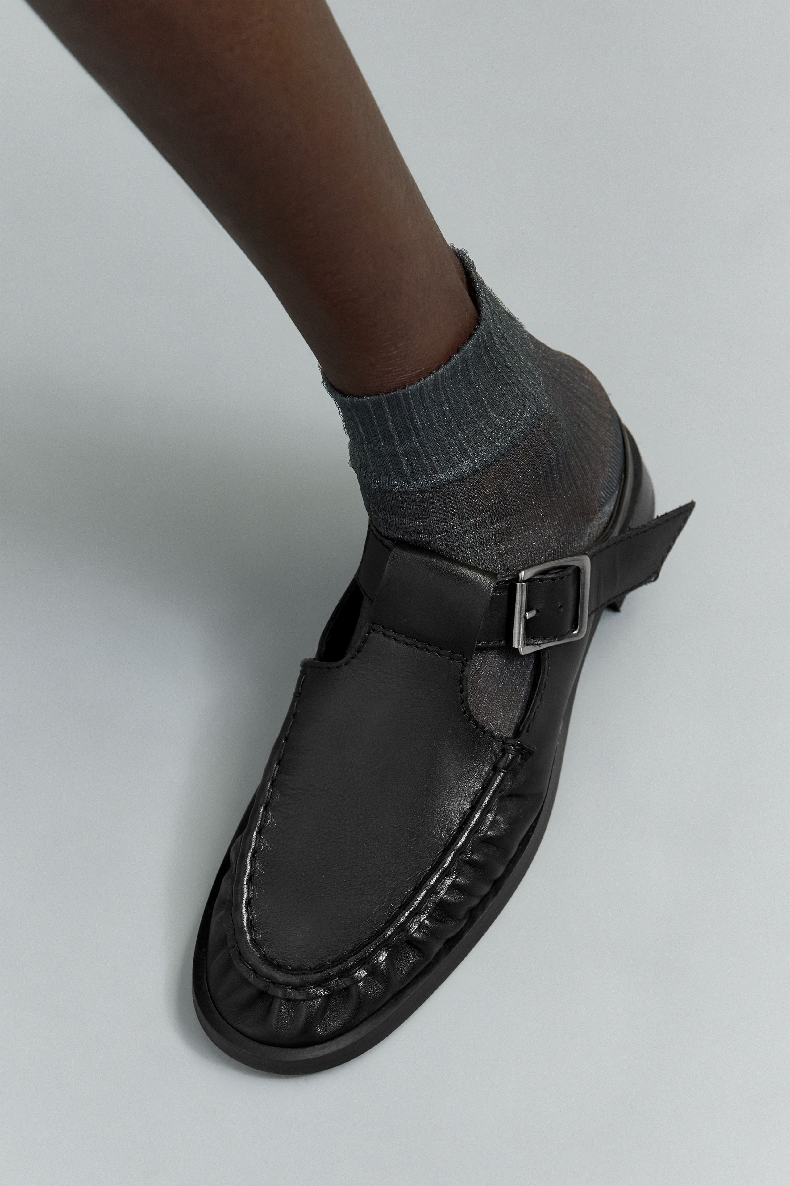 Gianna Mules - Black Leather | Miista