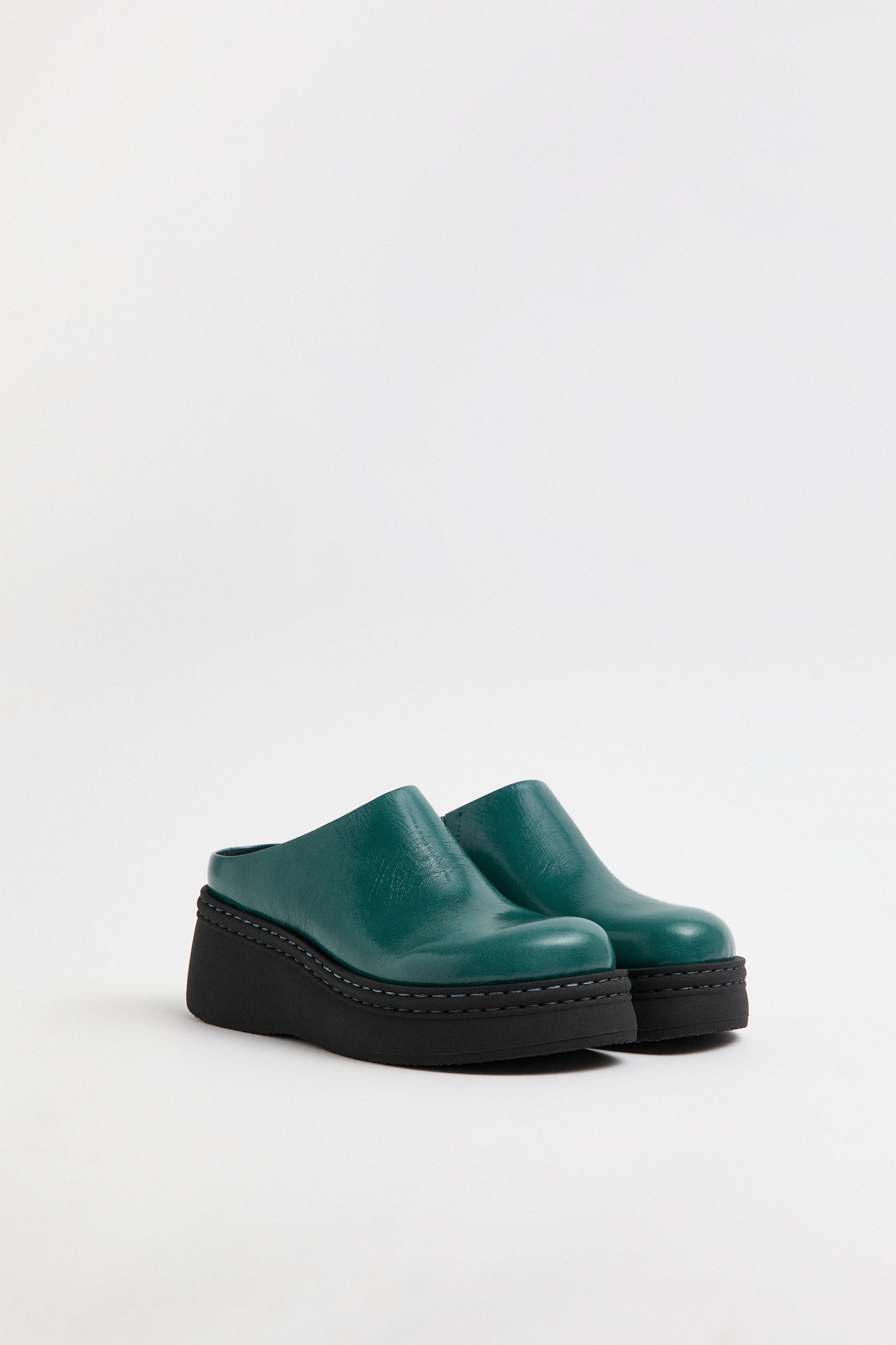 Kristi Mules Lead Grey Crinkle Leather | Miista | Designed & Handmade in Europe