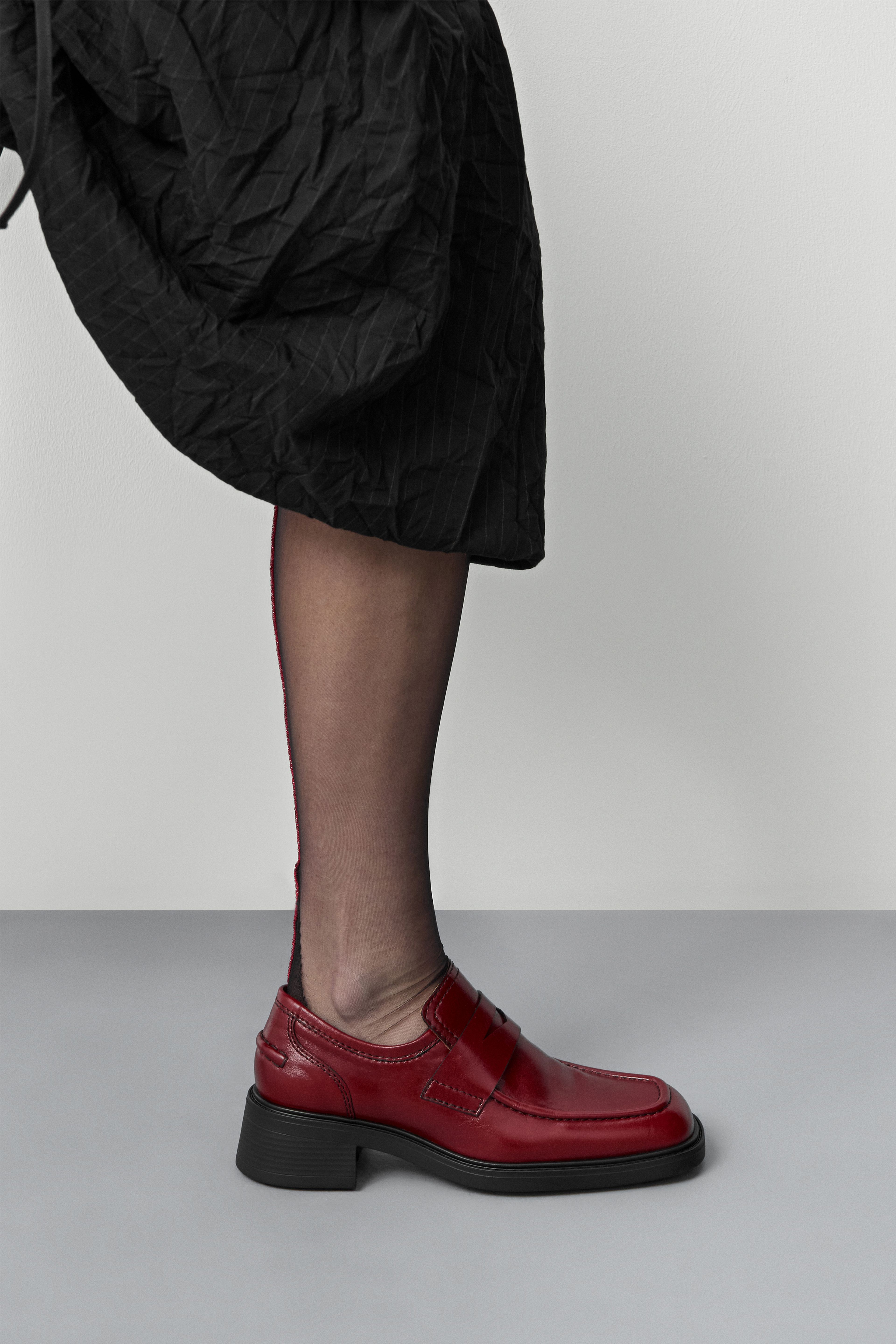 Amelia Red Penny Loafers | Miista | Designed & Handmade in Europe