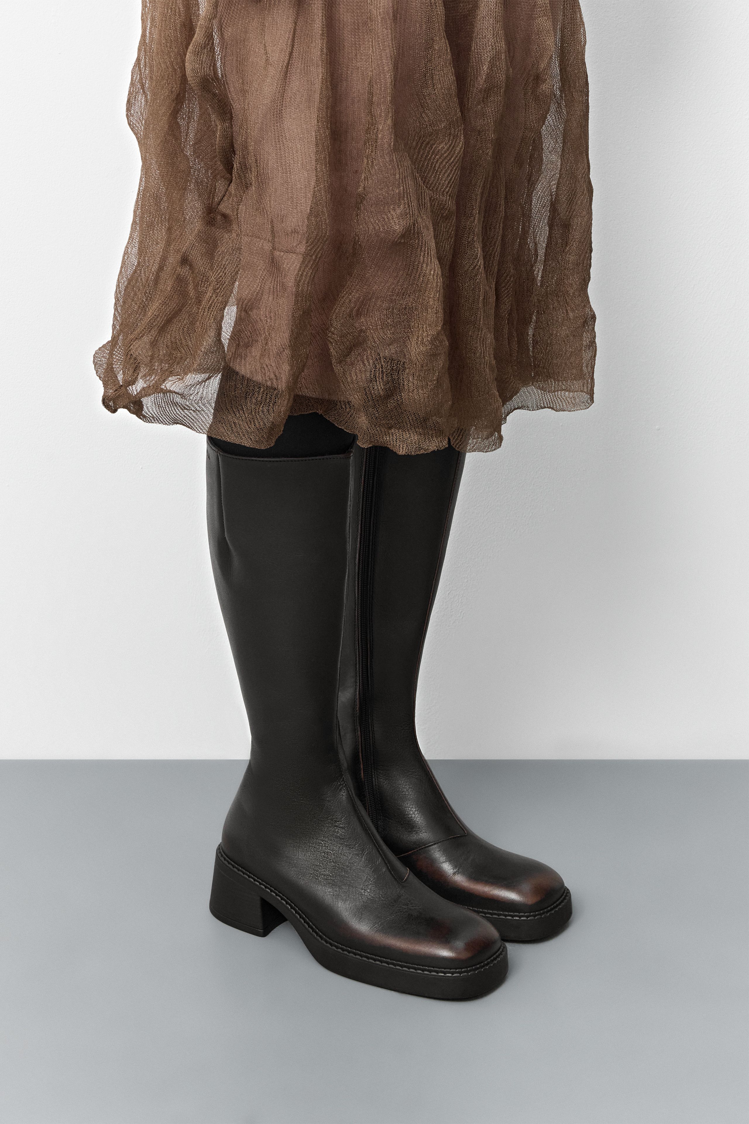 yumi Yumi Boots - Brown Brush Off Leather | Miista