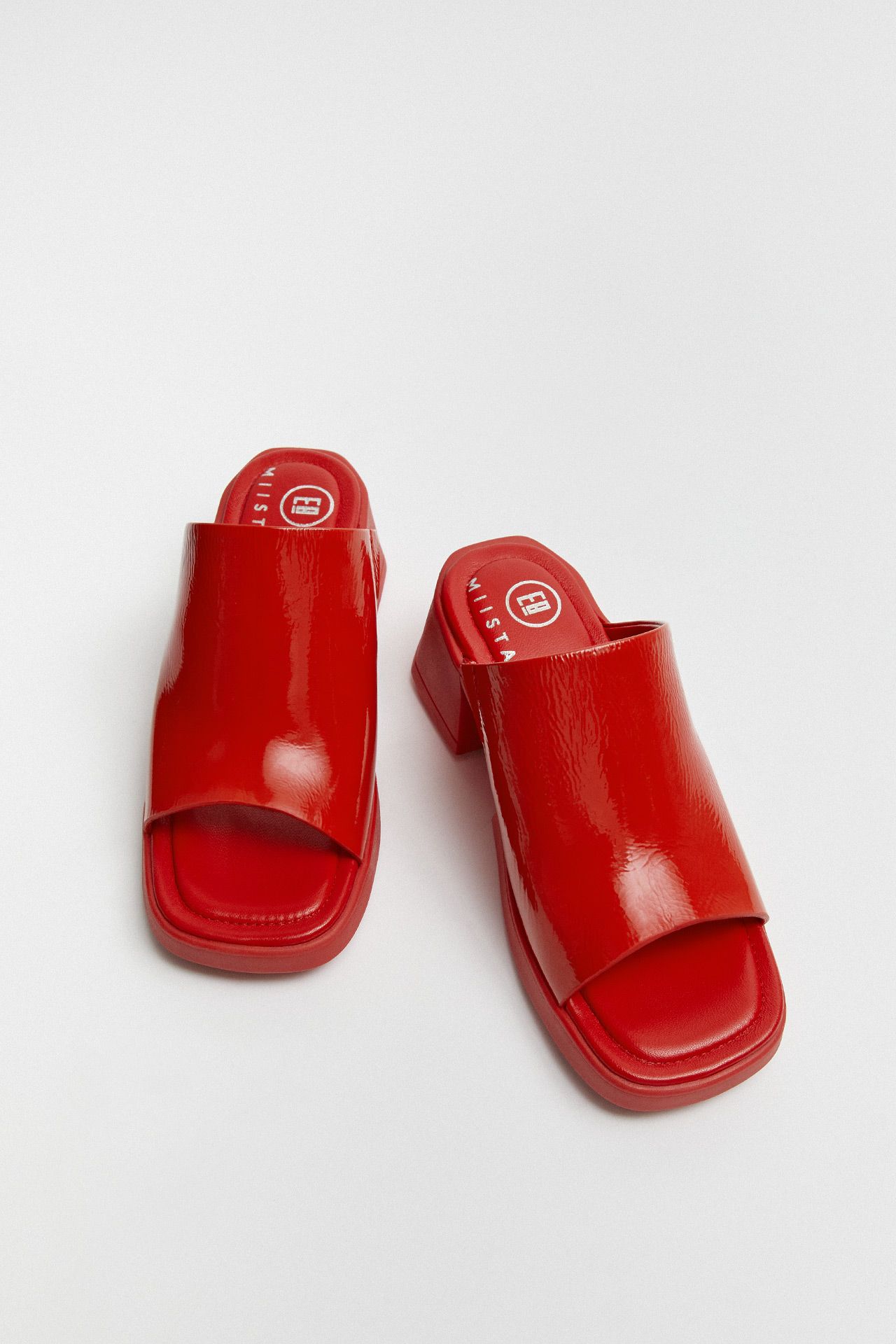 サンダル・ミュール MIISTA Women Sandals MI 5646 RED Red Clarin Rojo Mule Sandals | Miista