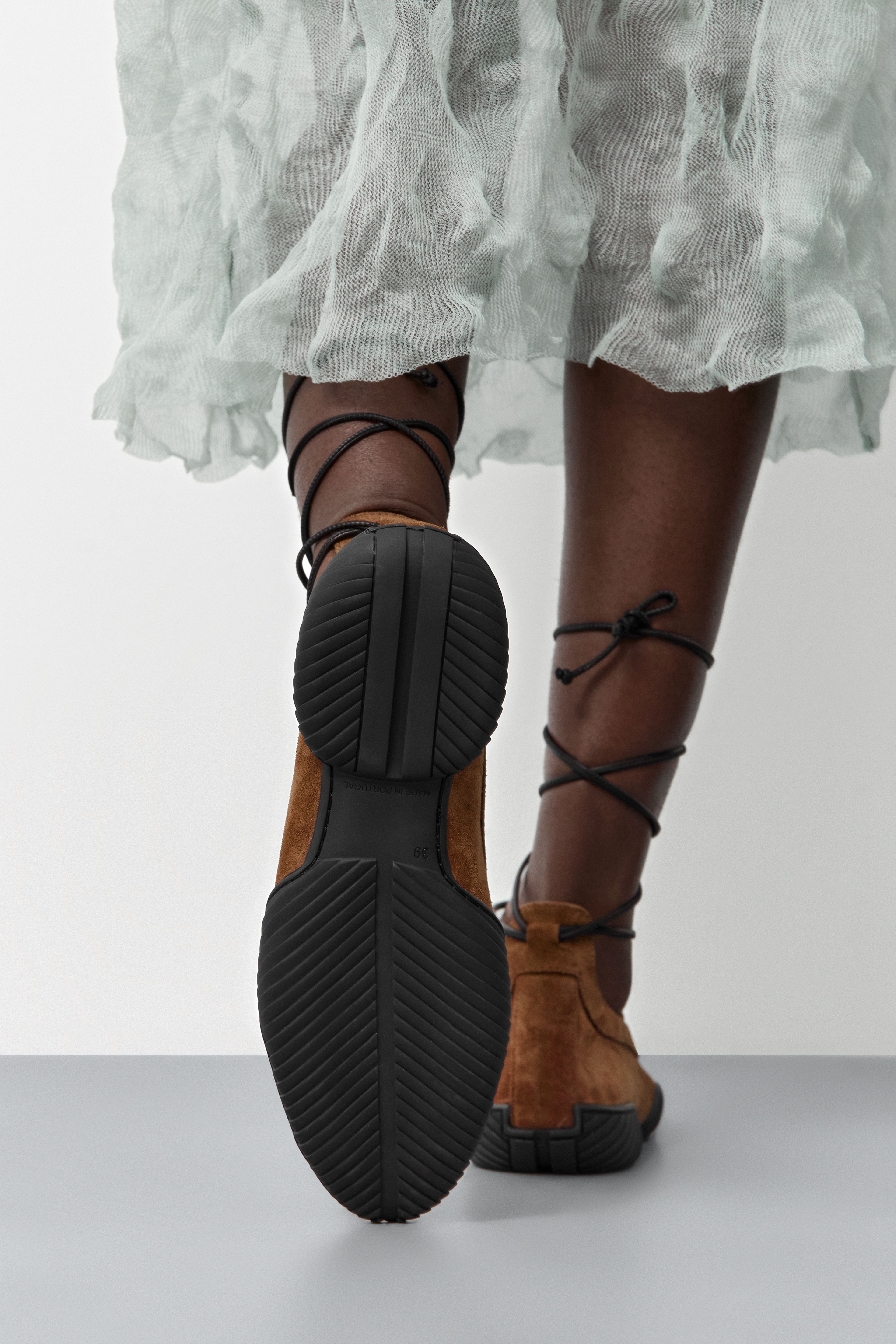 Averie Tan Lace Ballerinas | Miista | Designed & Handmade in Europe