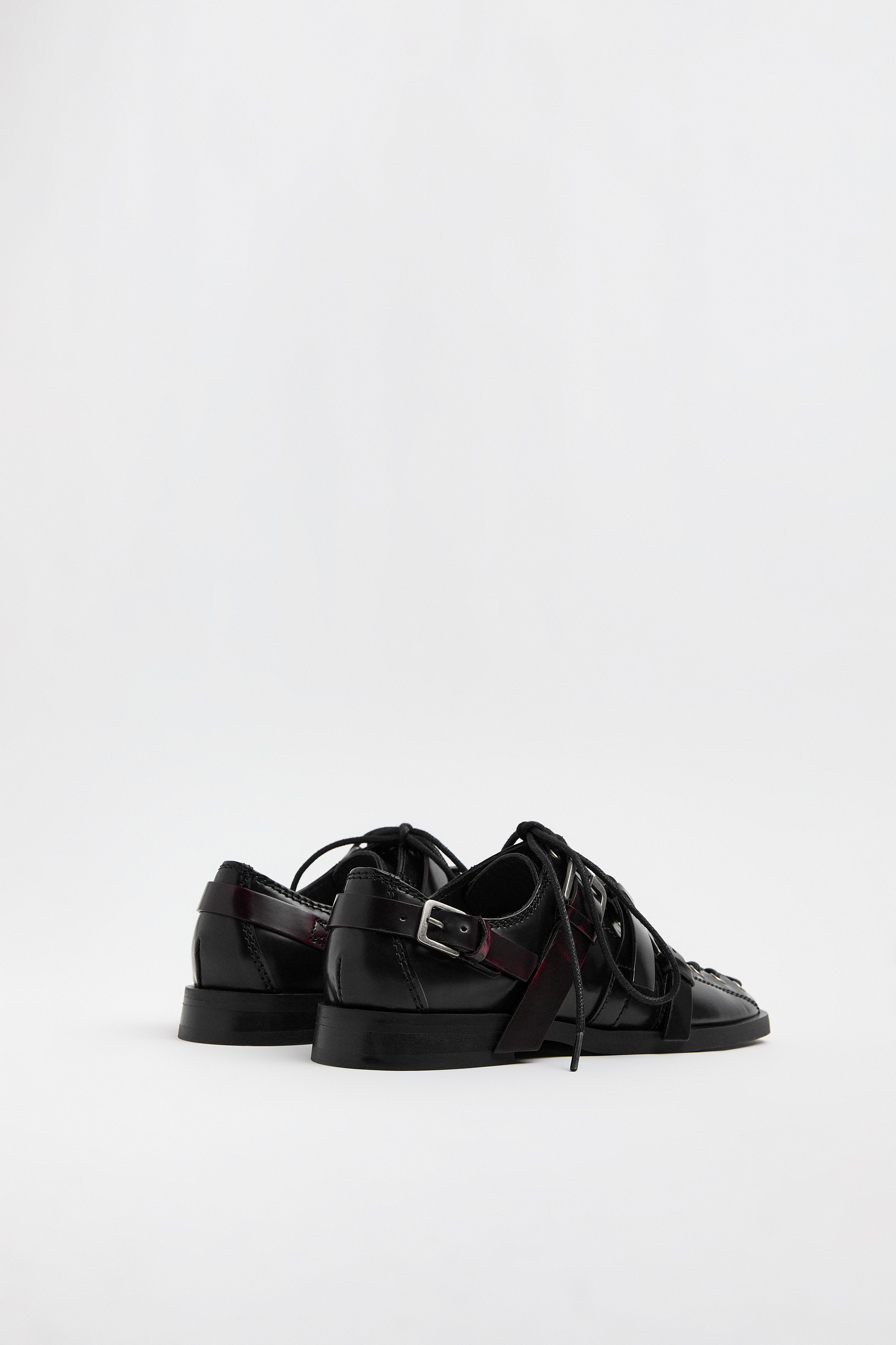 Cobie Loafers - Black Burgundy Leather Derby | Miista | Designed & Handmade in Europe