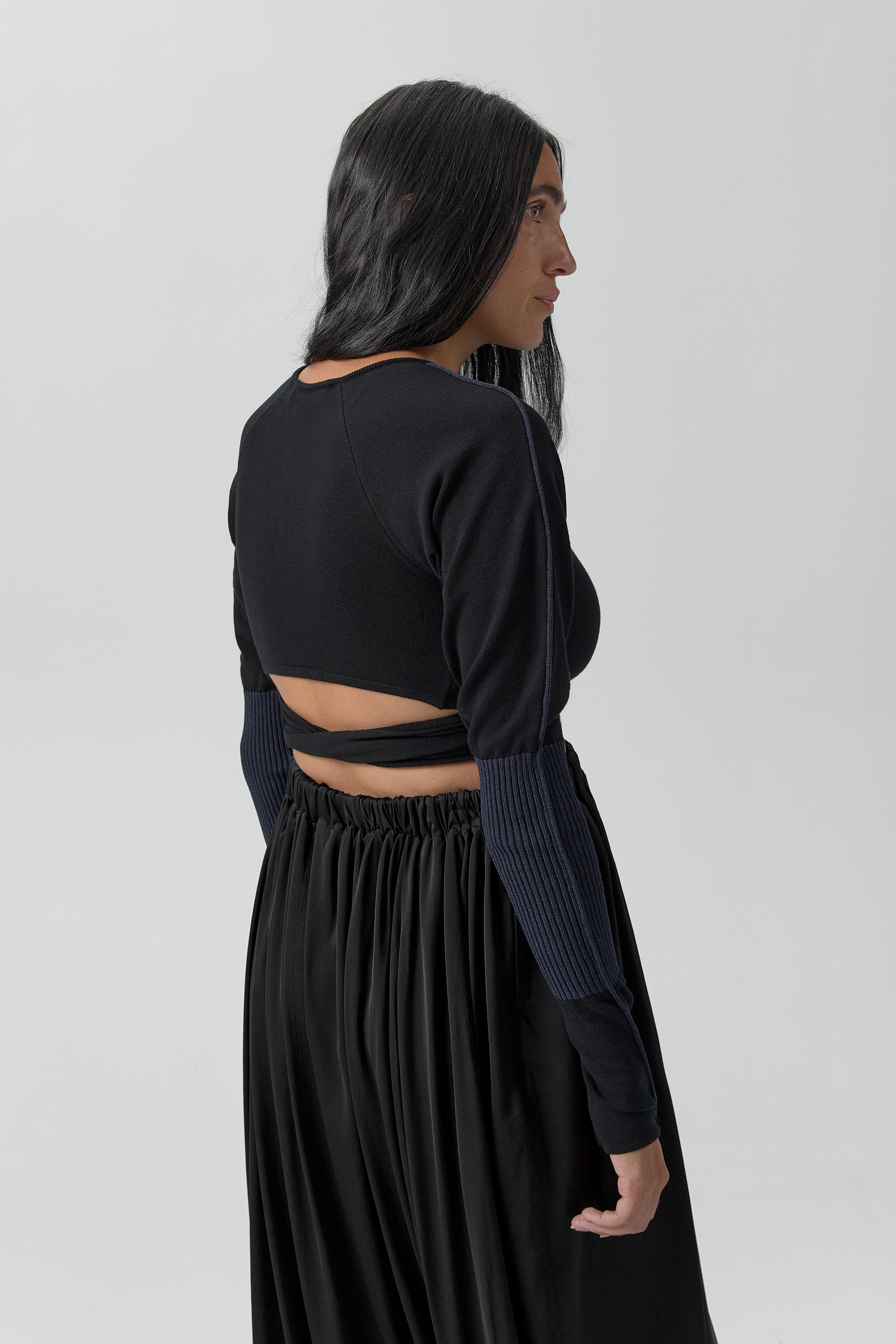 Riley Top - Black Extra Fine Merino Knit | Miista | Designed & Handmade in Europe