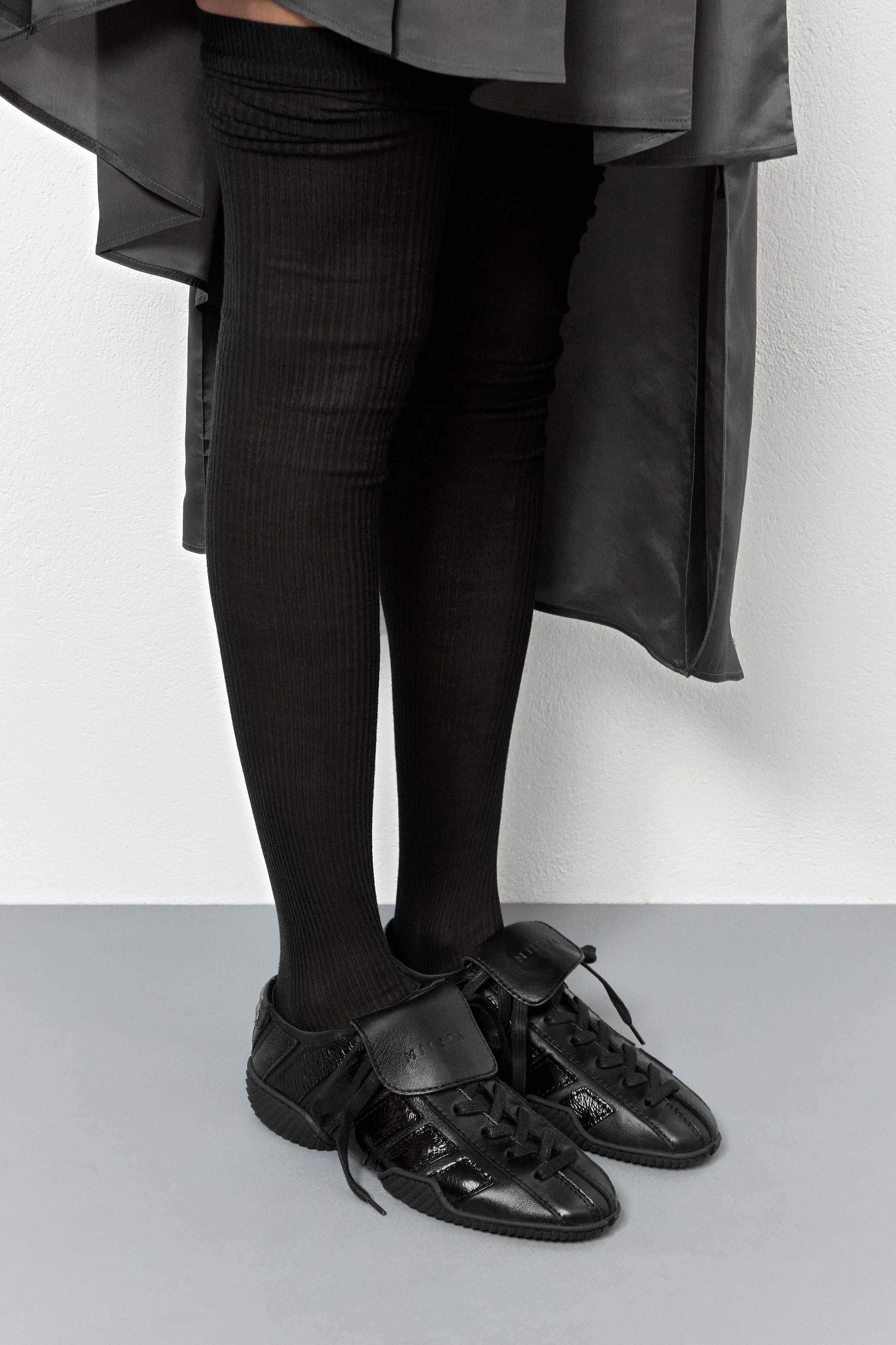 Nikoletta Sneakers - Black Nappa Leather | Miista