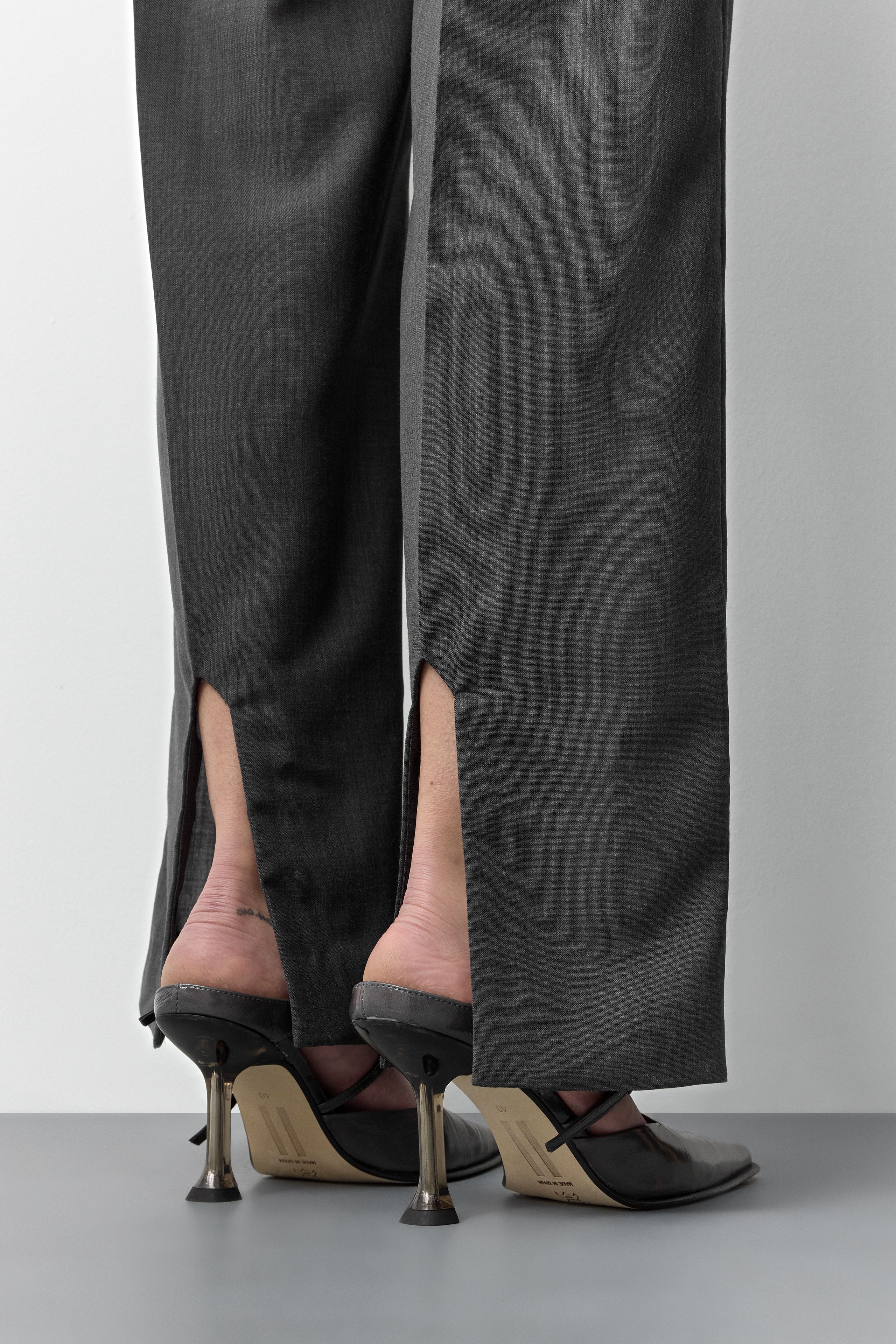 Shari Grey Straps Mules | Miista | Designed & Handmade in Europe