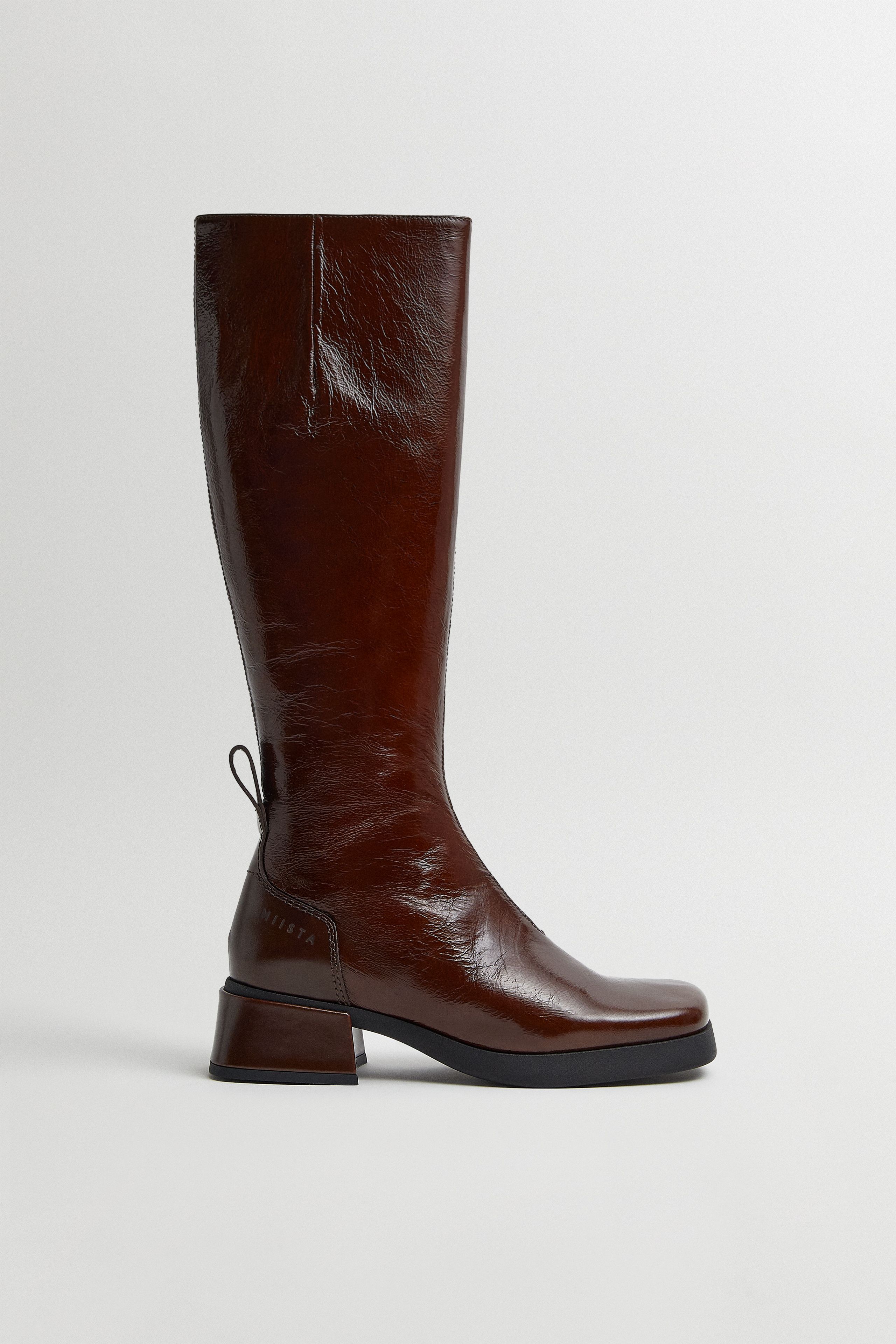 Brunildha Boots - Brown Patent Leather | Miista