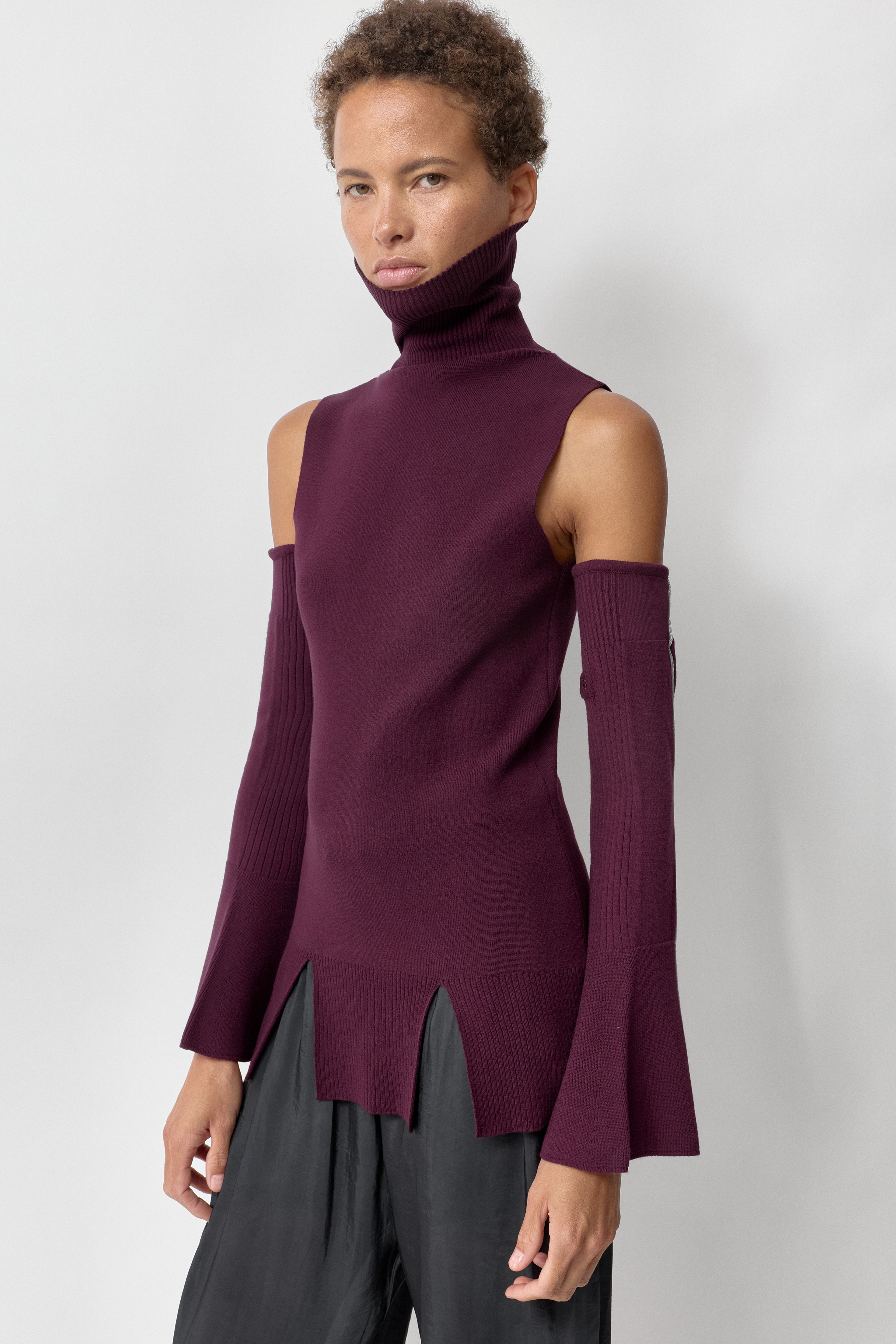 Xavi Leg Warmer - Burgundy Viscose knit | Miista | Designed & Handmade in Europe