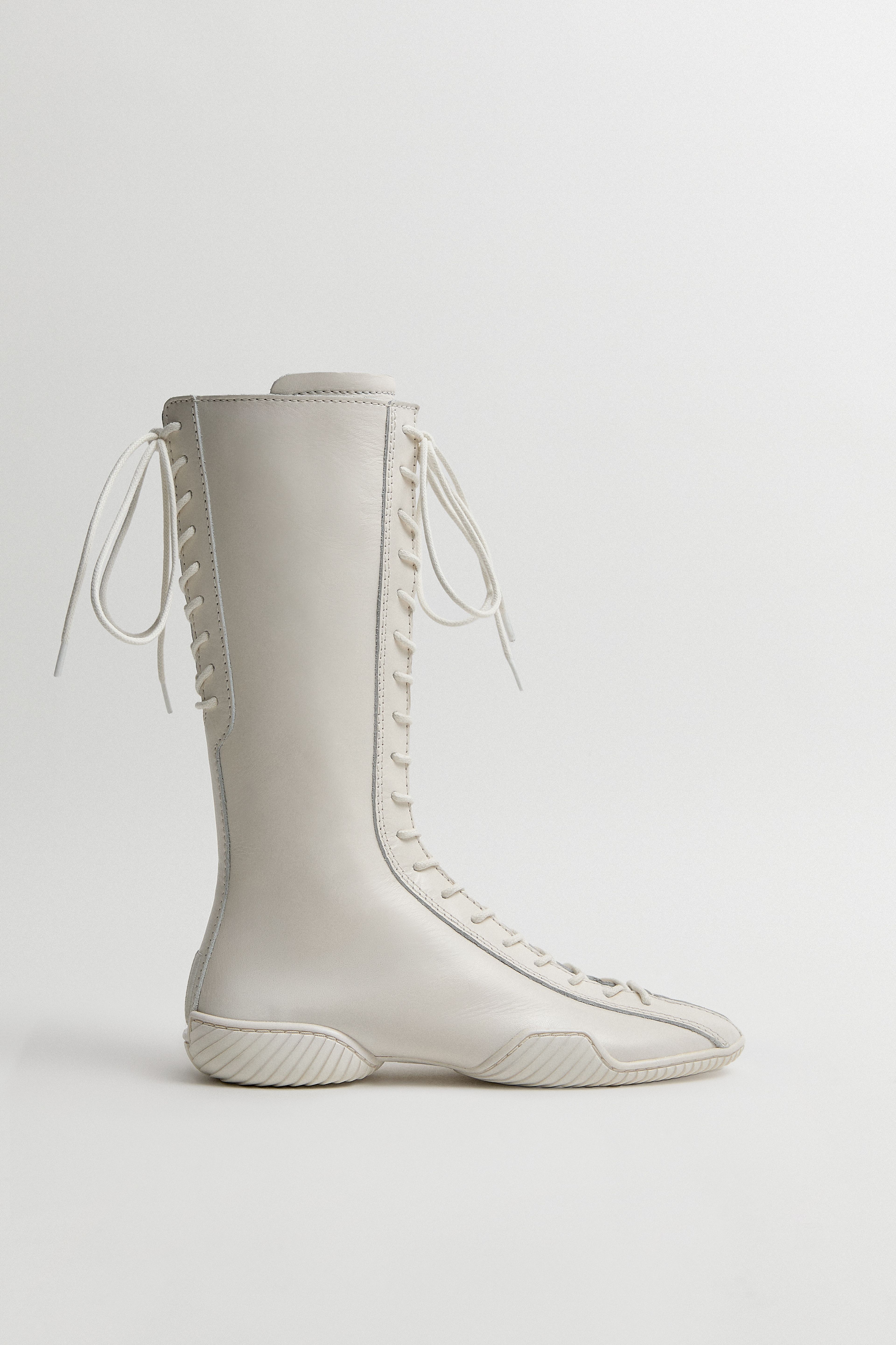 Imogen White Lace Sneaker Boots | Miista | Designed & Handmade in Europe