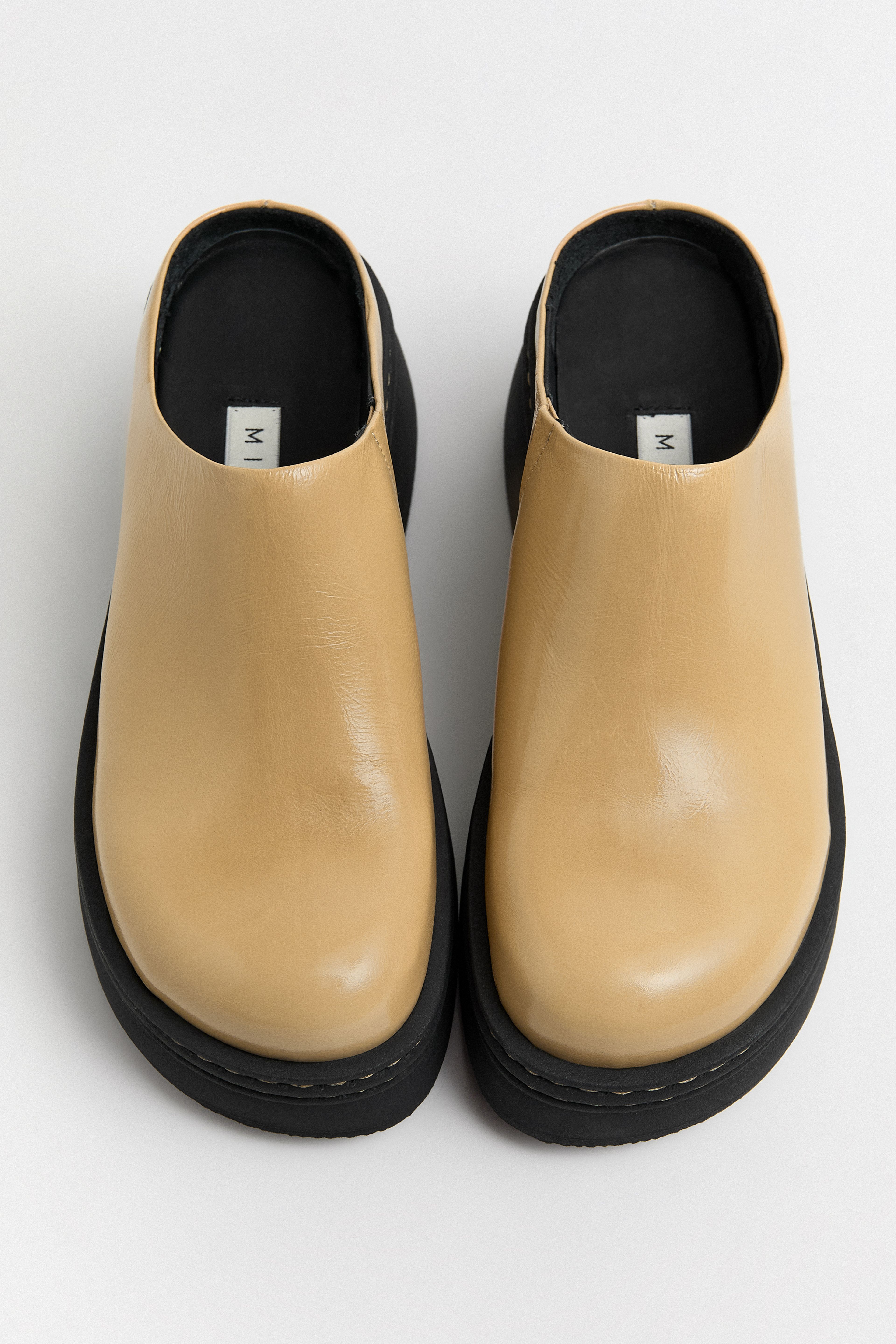 Kristi Mules Toffee Crinkle Leather  | Miista | Designed & Handmade in Europe
