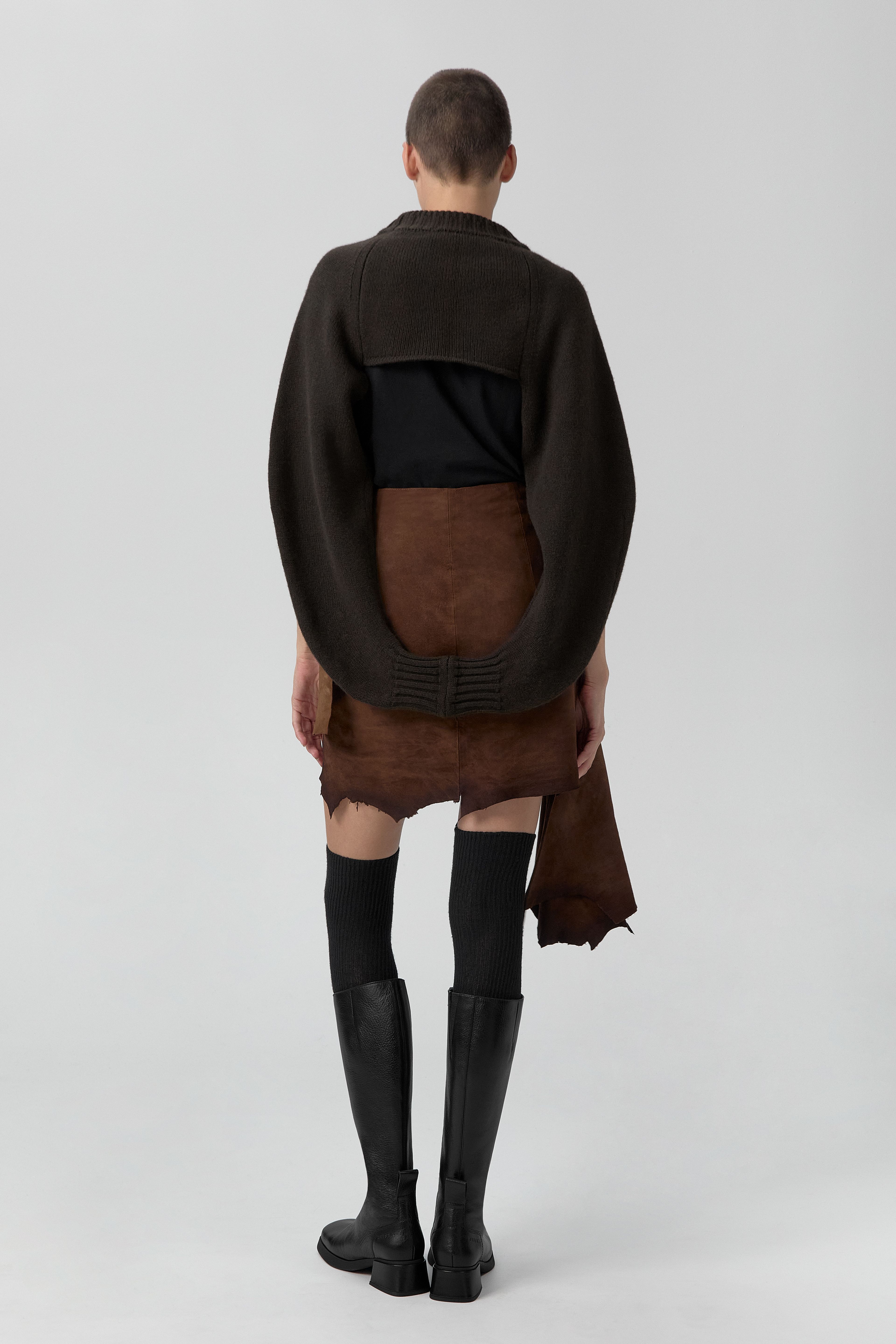 Lupe Wrapped Leather Skirt | Miista | Designed & Handmade in Europe