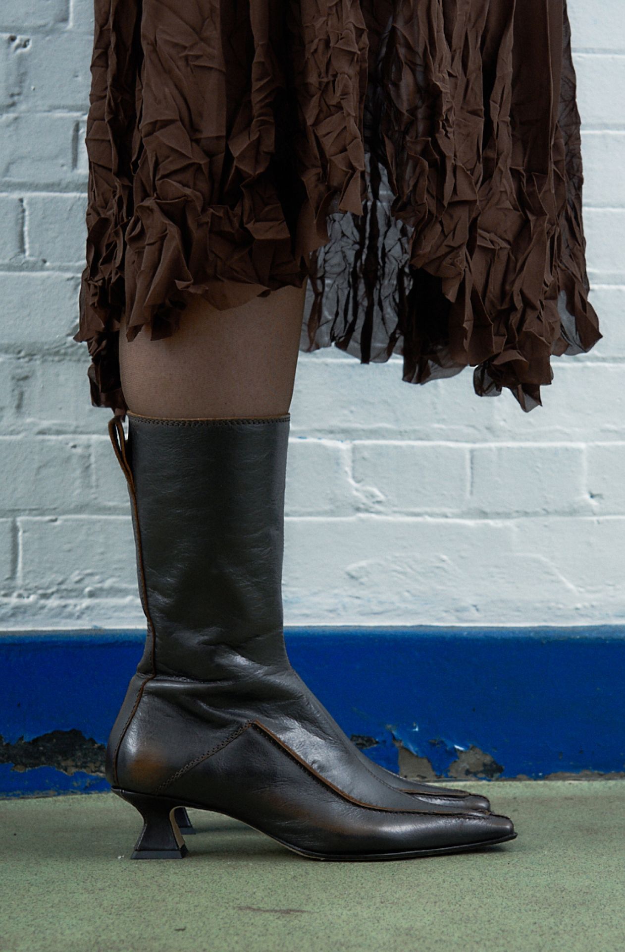 Sallie Brushed Brown Ankle Boots | Miista | Designed & Handmade in Europe