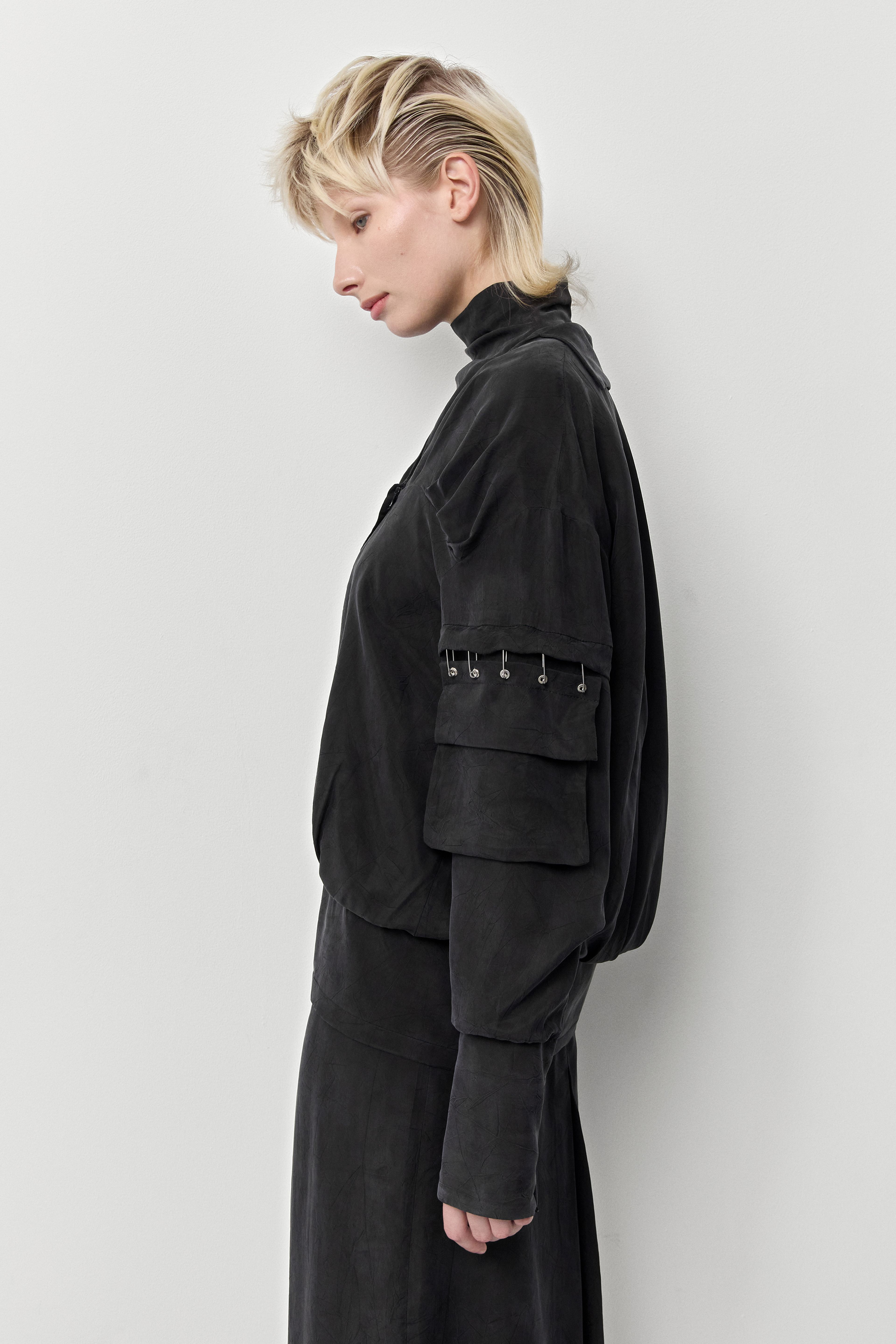 Noxi Black Asymmetric Jacket | Miista | Designed & Handmade in Europe