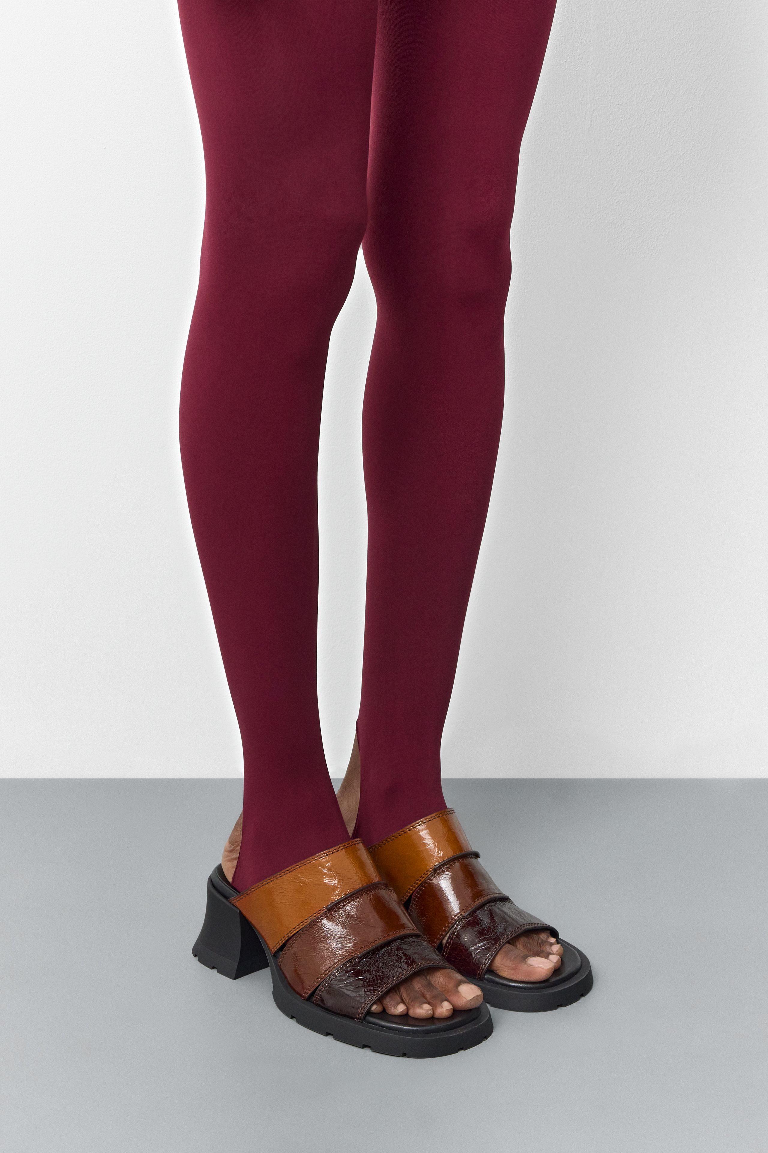Jadzia Sandals - Brown Patchwork Shiny Leather | Miista