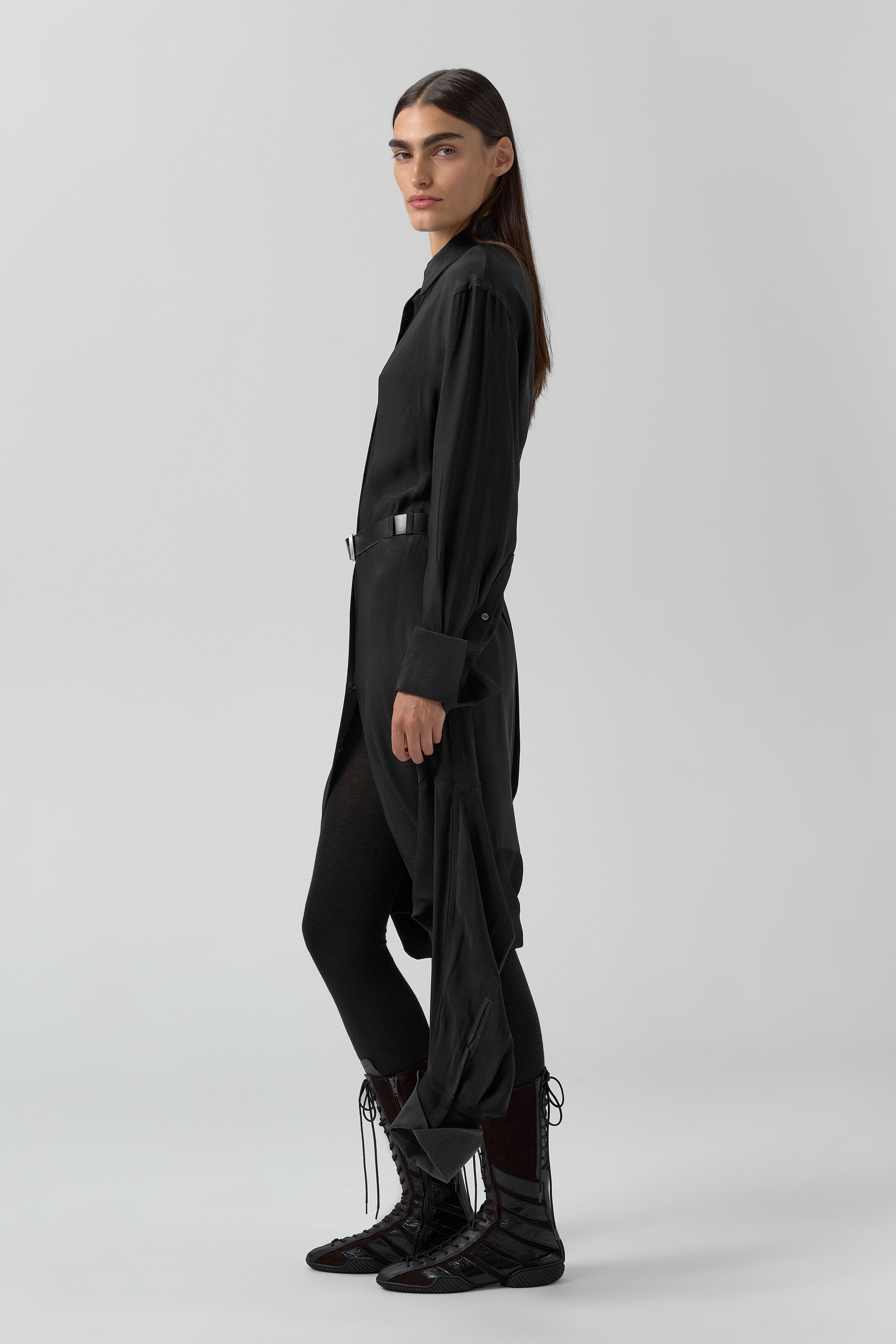 Lorna Dress - Black Lyocell Blend | Miista | Designed & Handmade in Europe