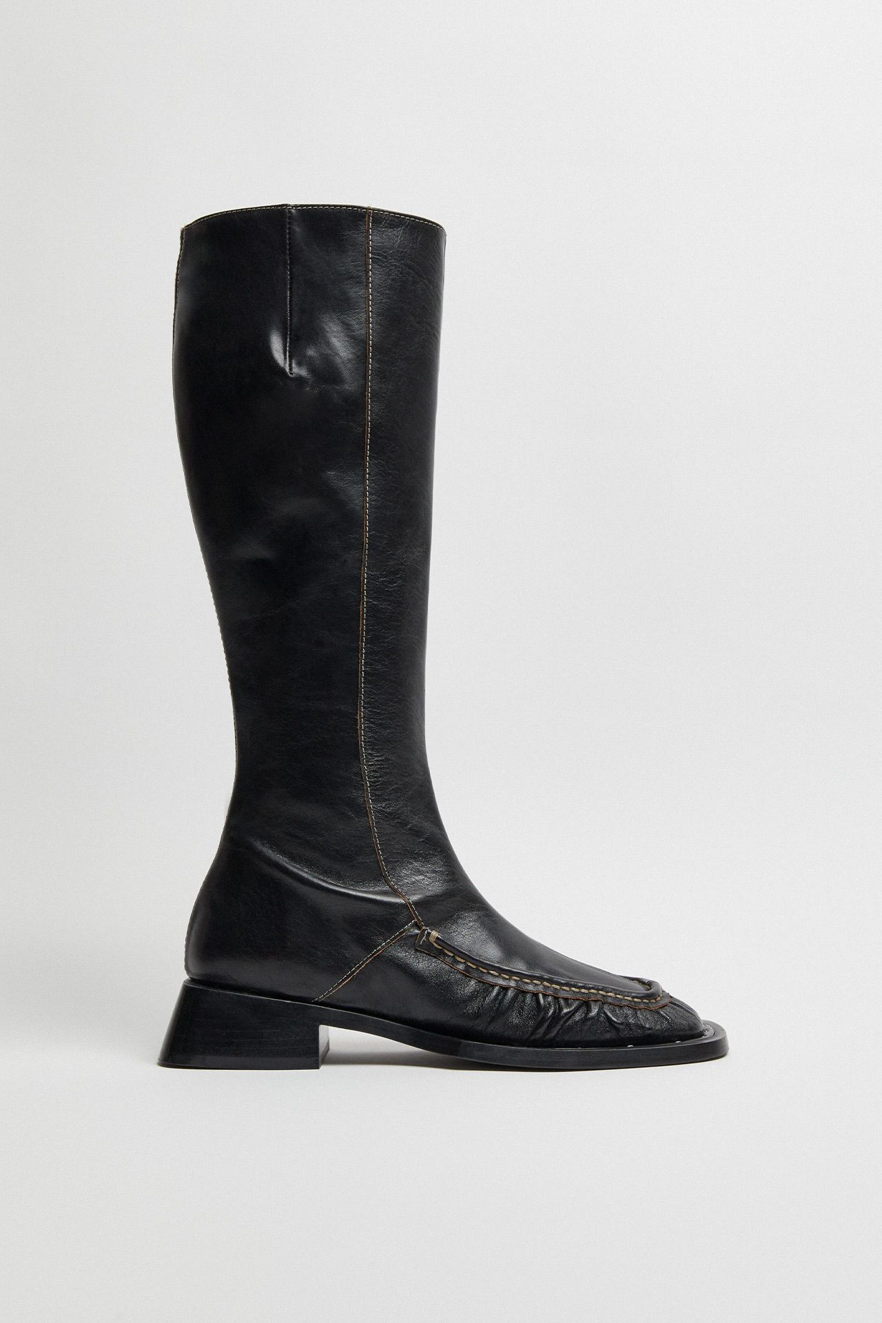 MIISTAロングブーツ　36サイズ Mera Black Cord Lace Tall Boots | Miista