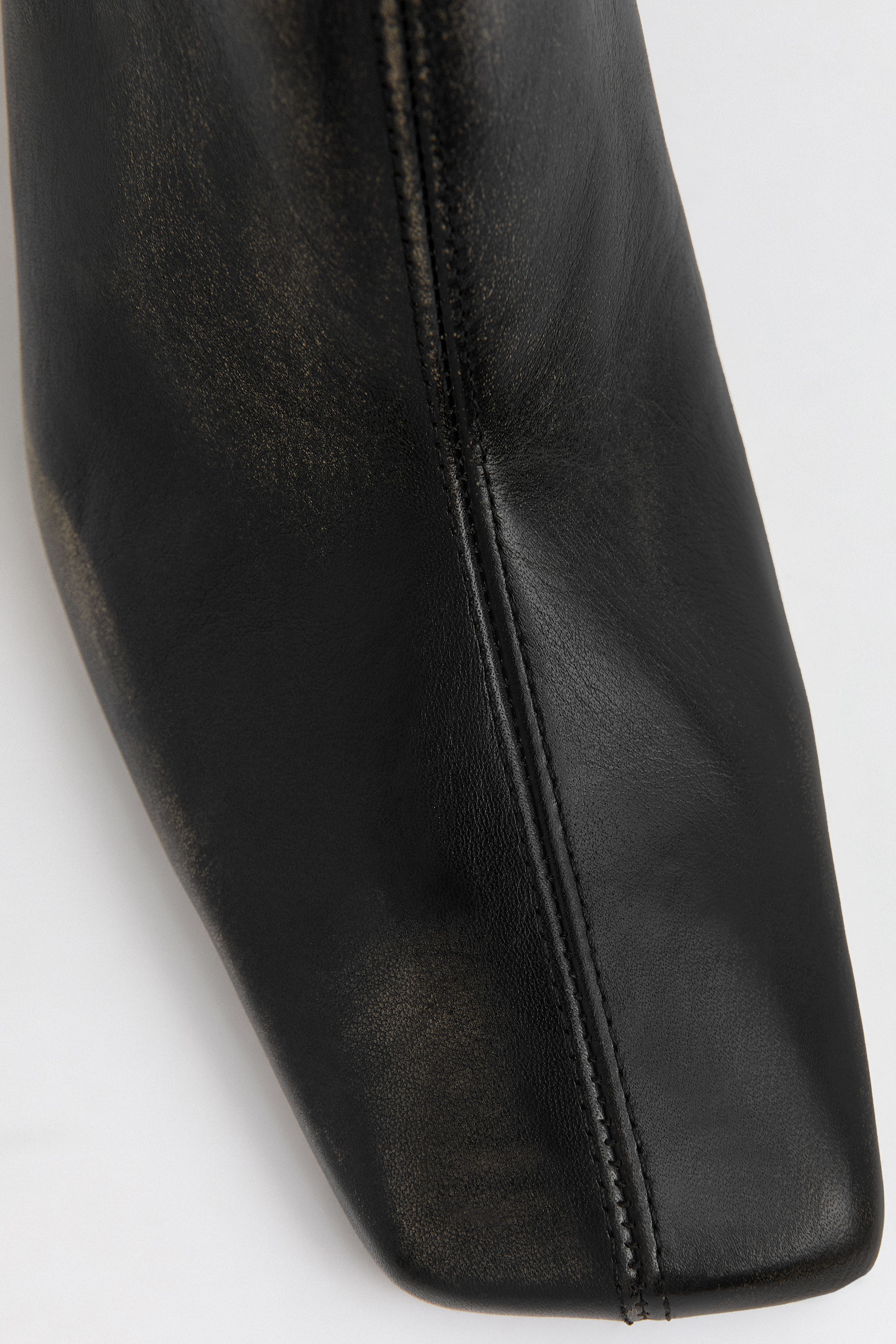 Sulay Boots - Black Brush Off Leather | Miista | Designed & Handmade in Europe