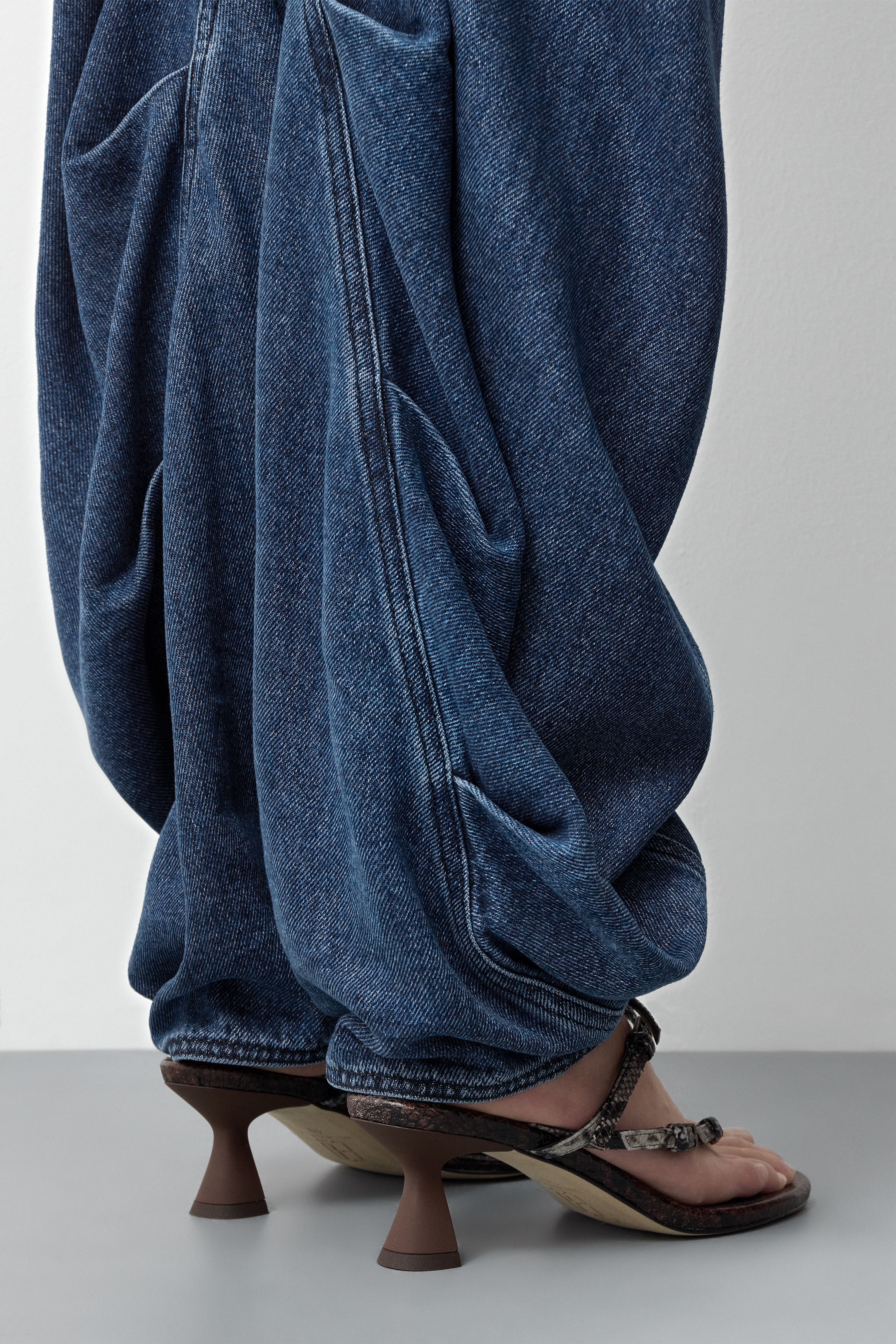 Abisai Brown and Grey Snake Mini Buckled Sandals | Miista | Designed & Handmade in Europe