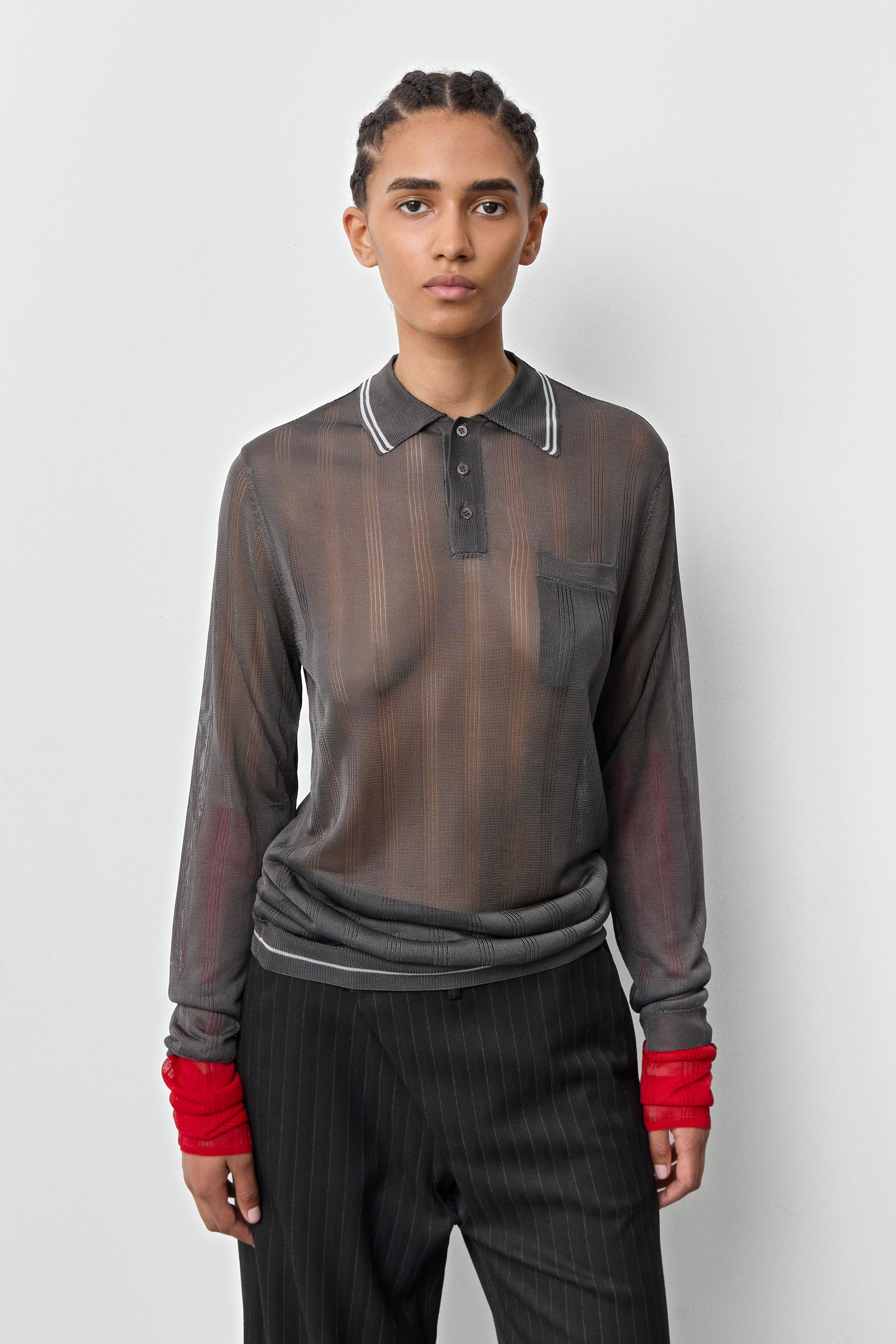 Rufa Jumper - Grey Ribbed Knit | Miista