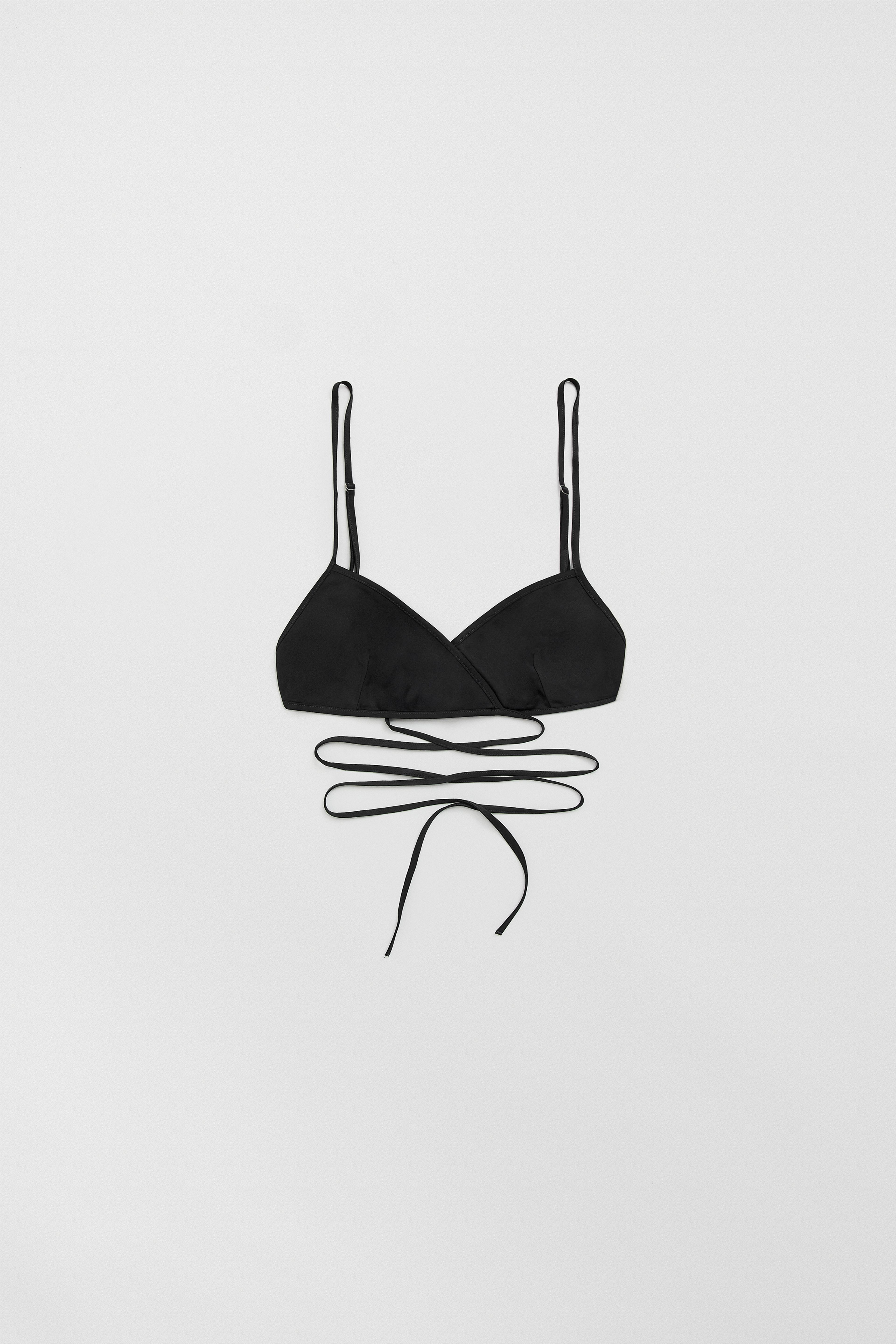 Keir Satin Black Bra | Miista | Designed & Handmade in Europe