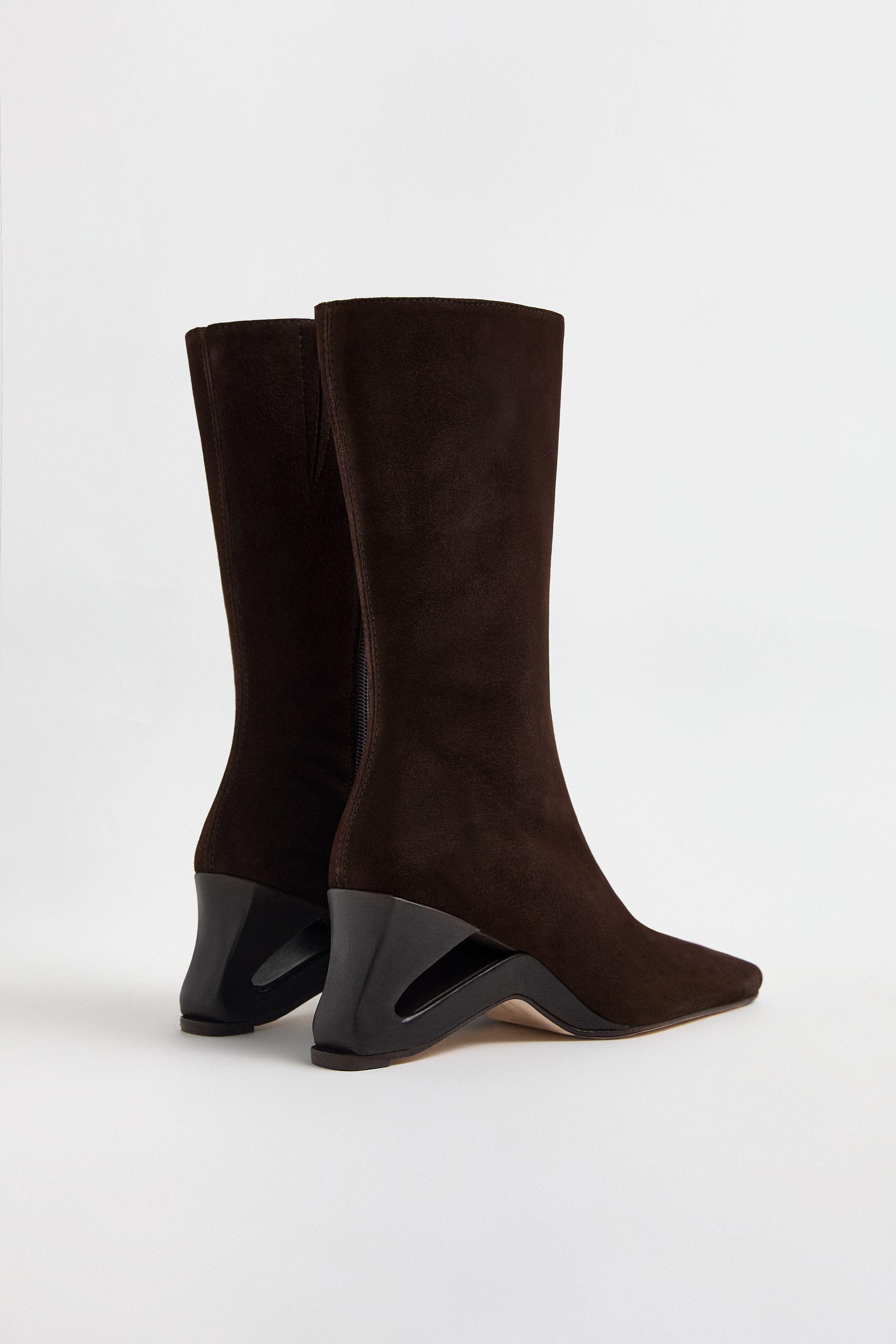 Sulay Boots - Dark Brown Suede Leather | Miista | Designed & Handmade in Europe