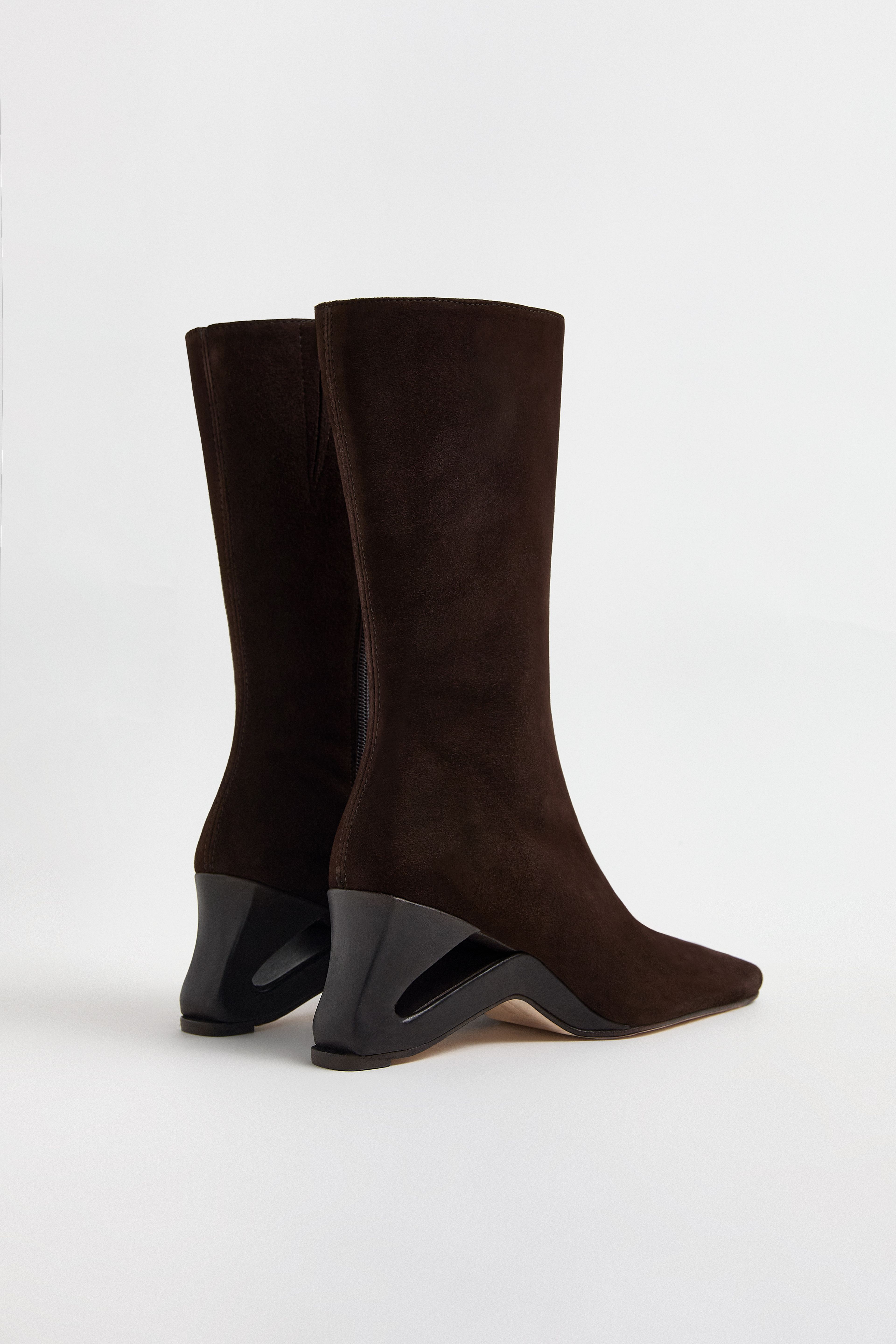 Sulay Boots - Dark Brown Suede Leather | Miista | Designed & Handmade in Europe
