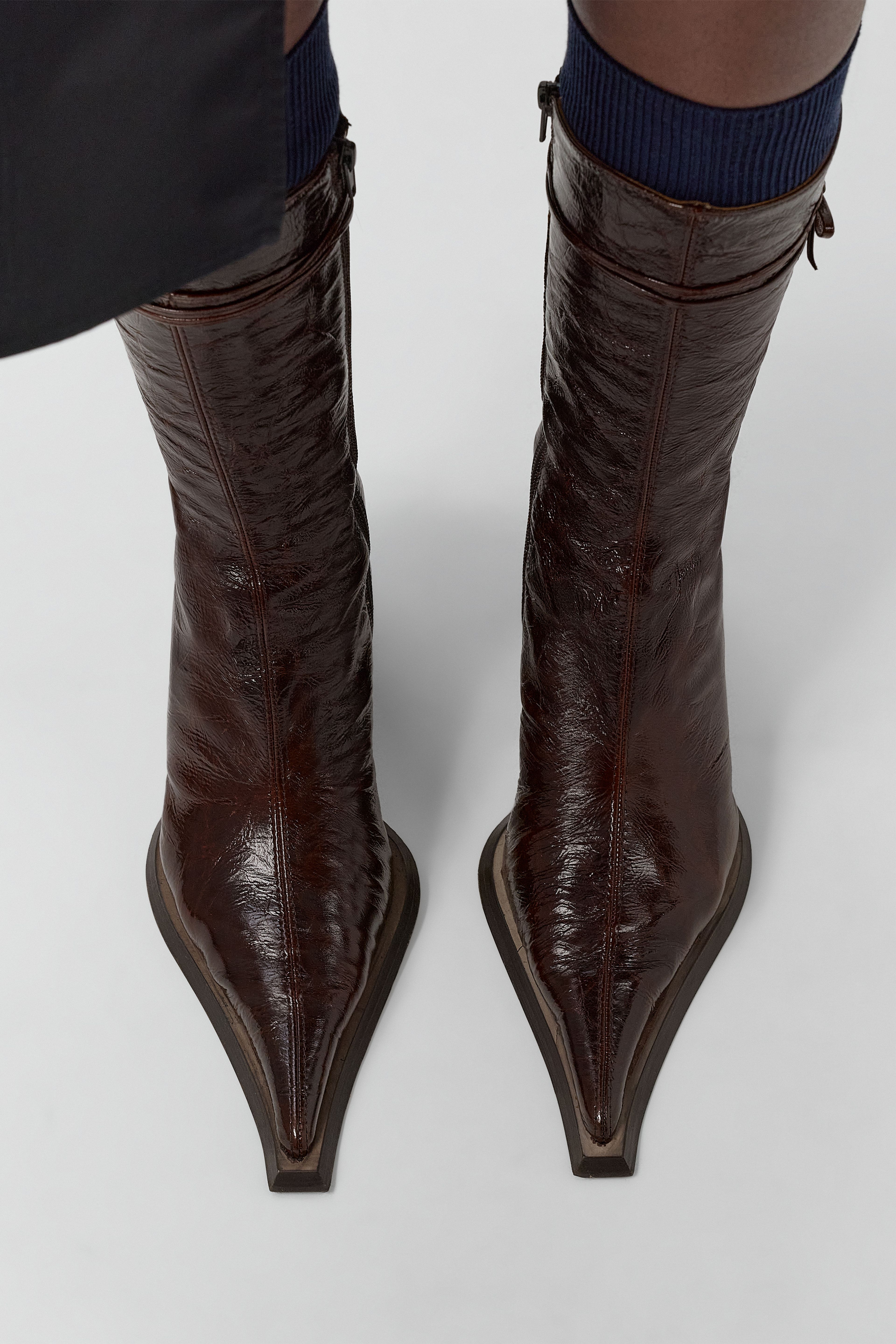 Shelley Boots - Dark Brown Patent Leather | Miista | Designed & Handmade in Europe