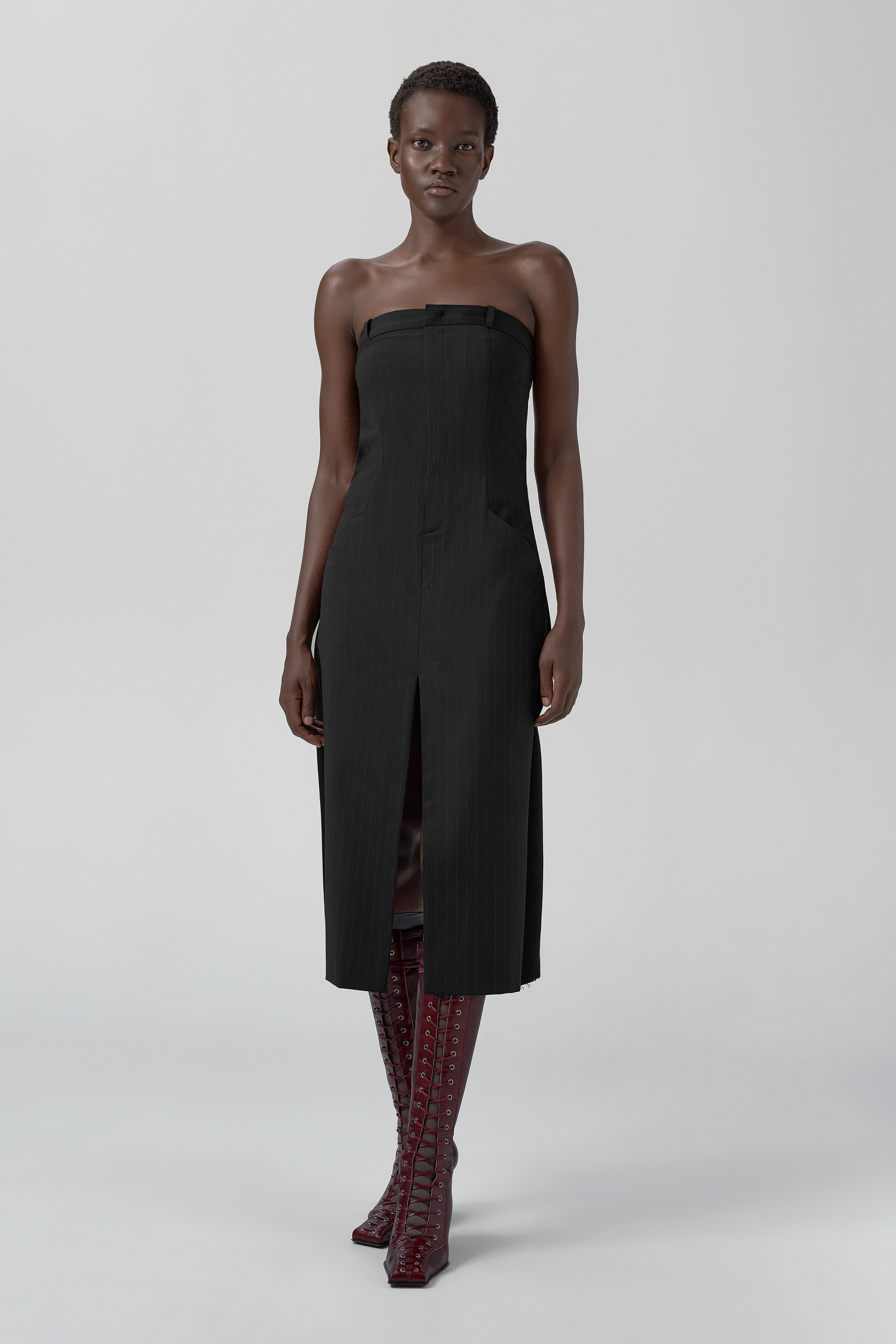 Walker Dress - Black Wool Blend | Miista | Designed & Handmade in Europe