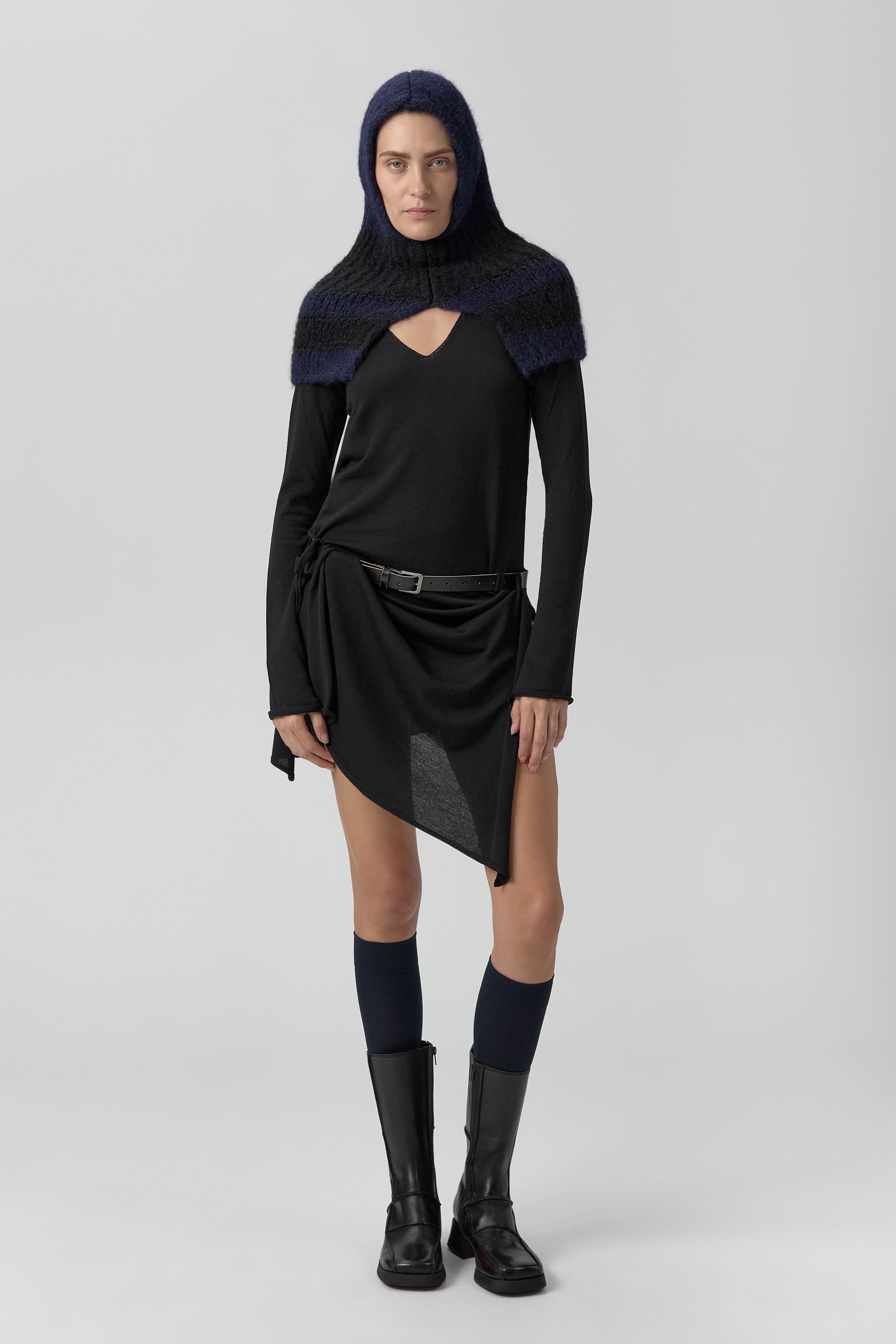 Neaera Boots - Brown Navy Stitching | Miista | Designed & Handmade in Europe