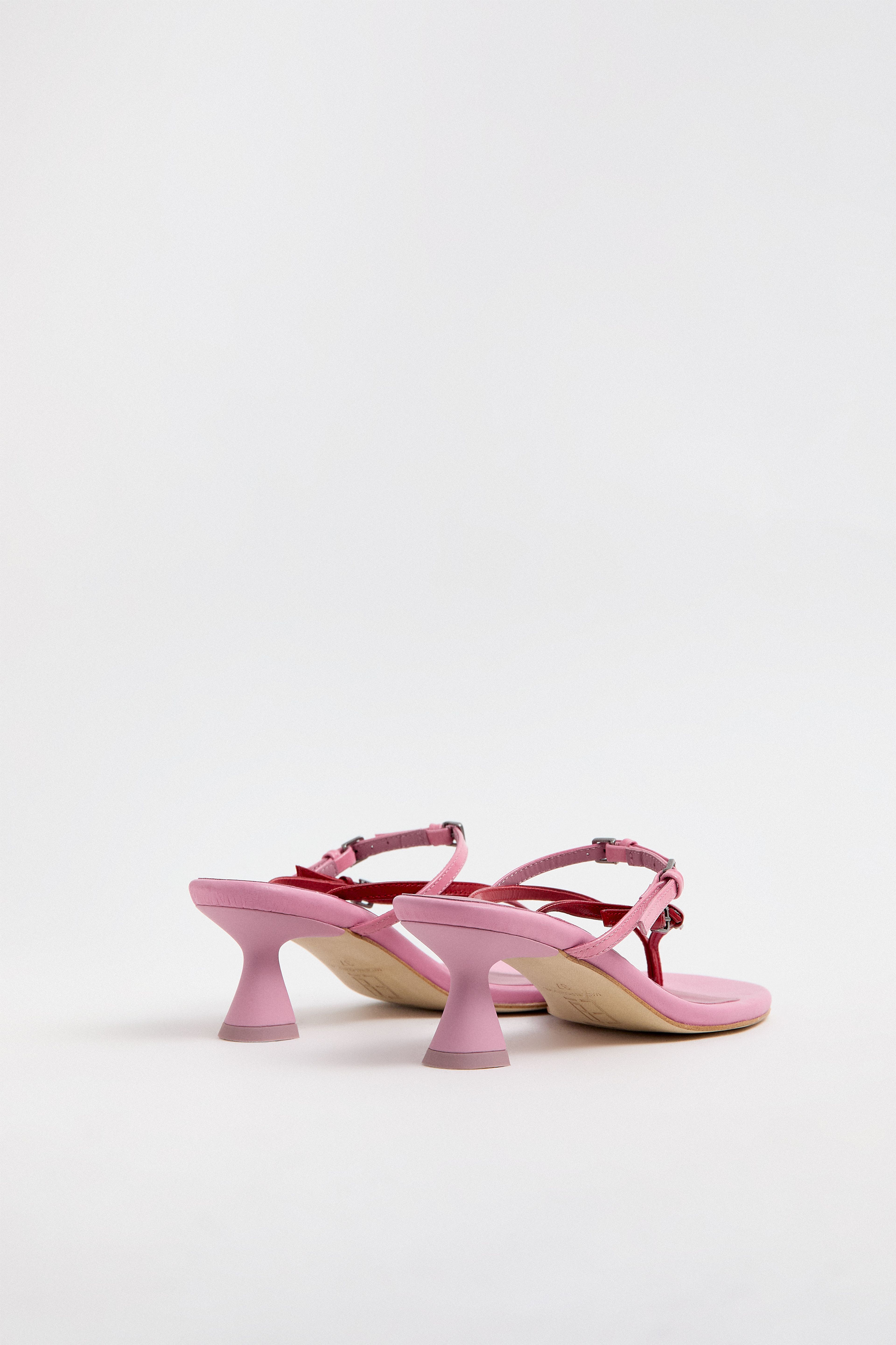 Abisai Pink and Red Mini Buckled Sandals | Miista | Designed & Handmade in Europe